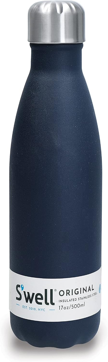 Detalle 2 de S'well Azurite 500ml Insulated Stainless Steel Bottle for Hot and Cold Drinks