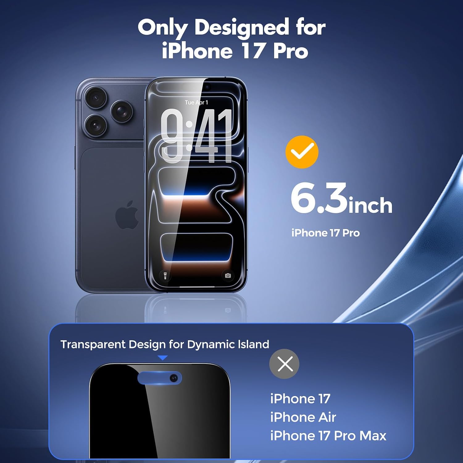 Thumbnail 1 de UNBREAKcable Privacy Screen Protector for iPhone 17 Pro