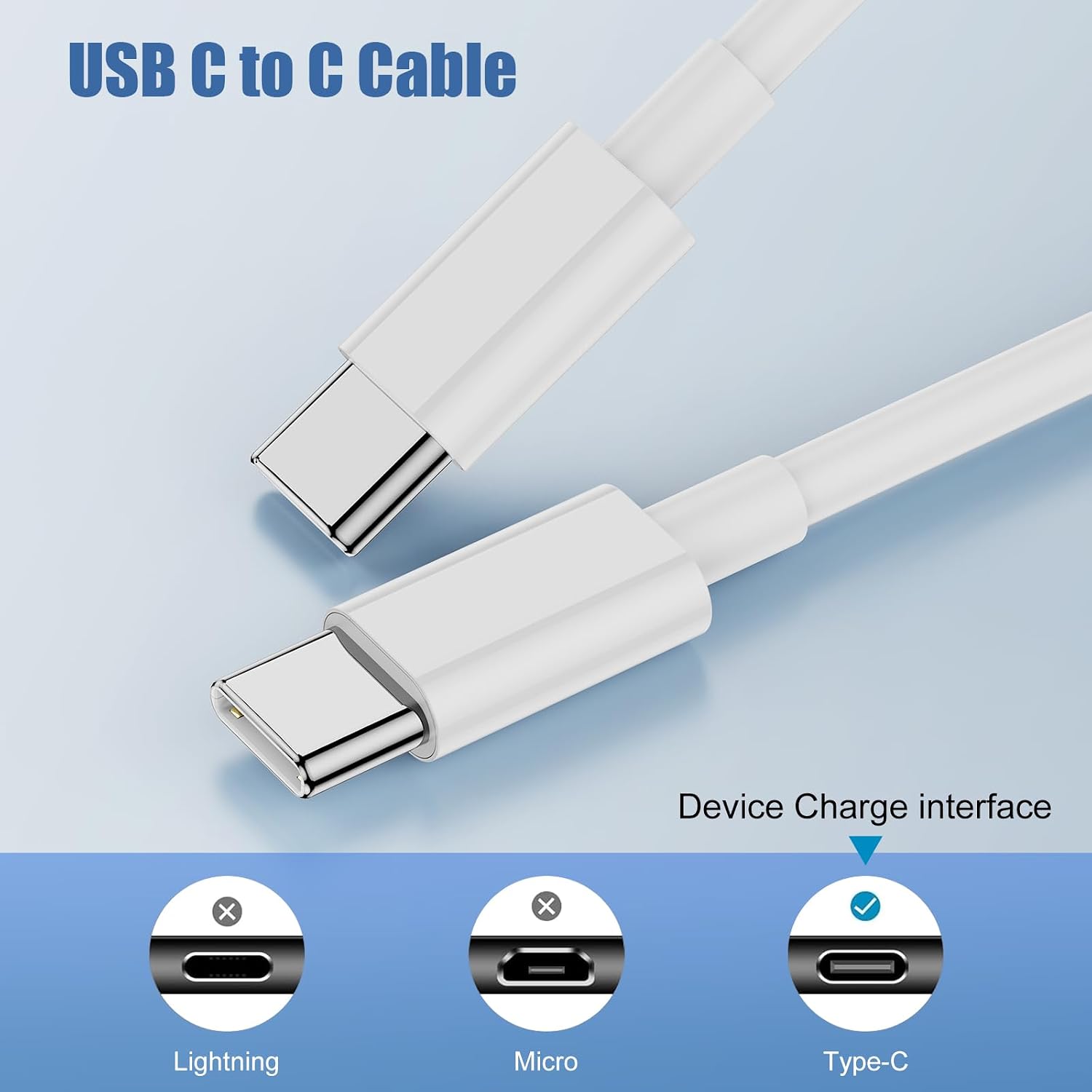 Thumbnail 1 de Ofuca USB C to USB C 60W 2PACK 1m cable