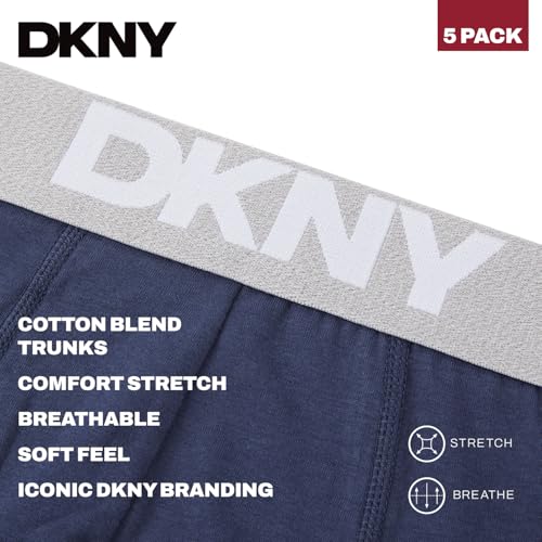 Thumbnail 5 de DKNY Portland Mens Boxers Shorts Multipack (Pack of 5) – Breathable Cotton Trunks