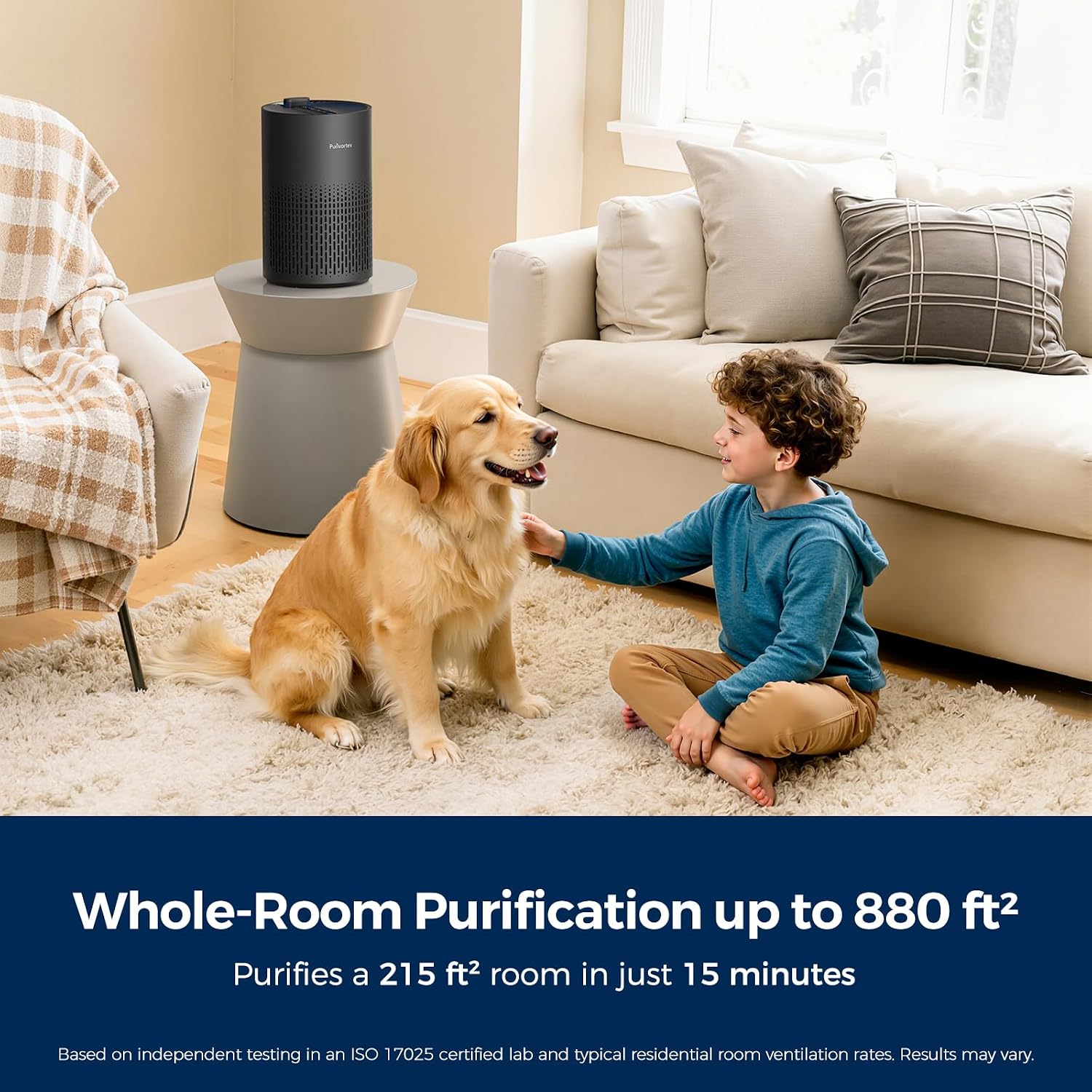 Thumbnail 1 de Purivortex PX500 Air Purifier with 6-Inch HEPA Filter, Black