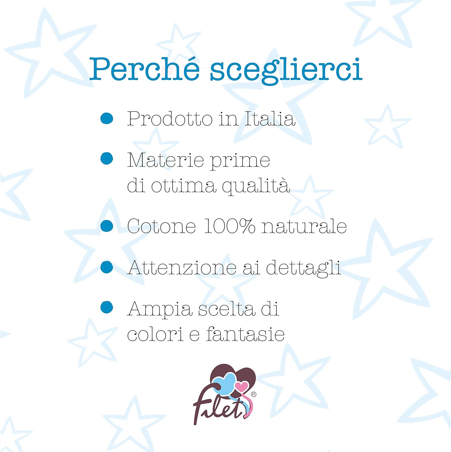 Thumbnail 3 de Filet - Set da 3 bavaglini neonato da ricamare, Made in Italy