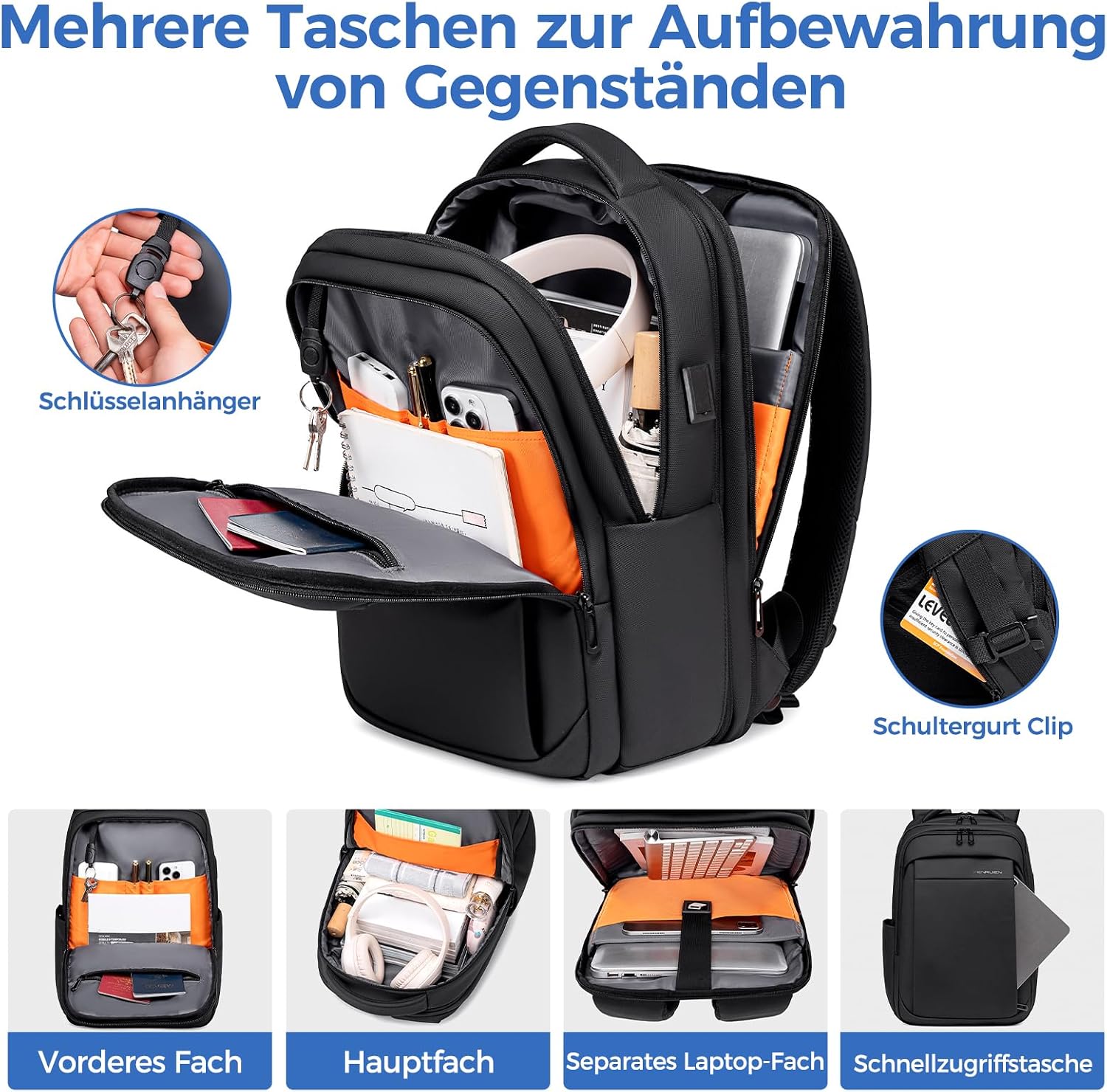 Detalle 2 de Fenree.geer Rucksack 15,6" Laptoprucksack – erweiterbar