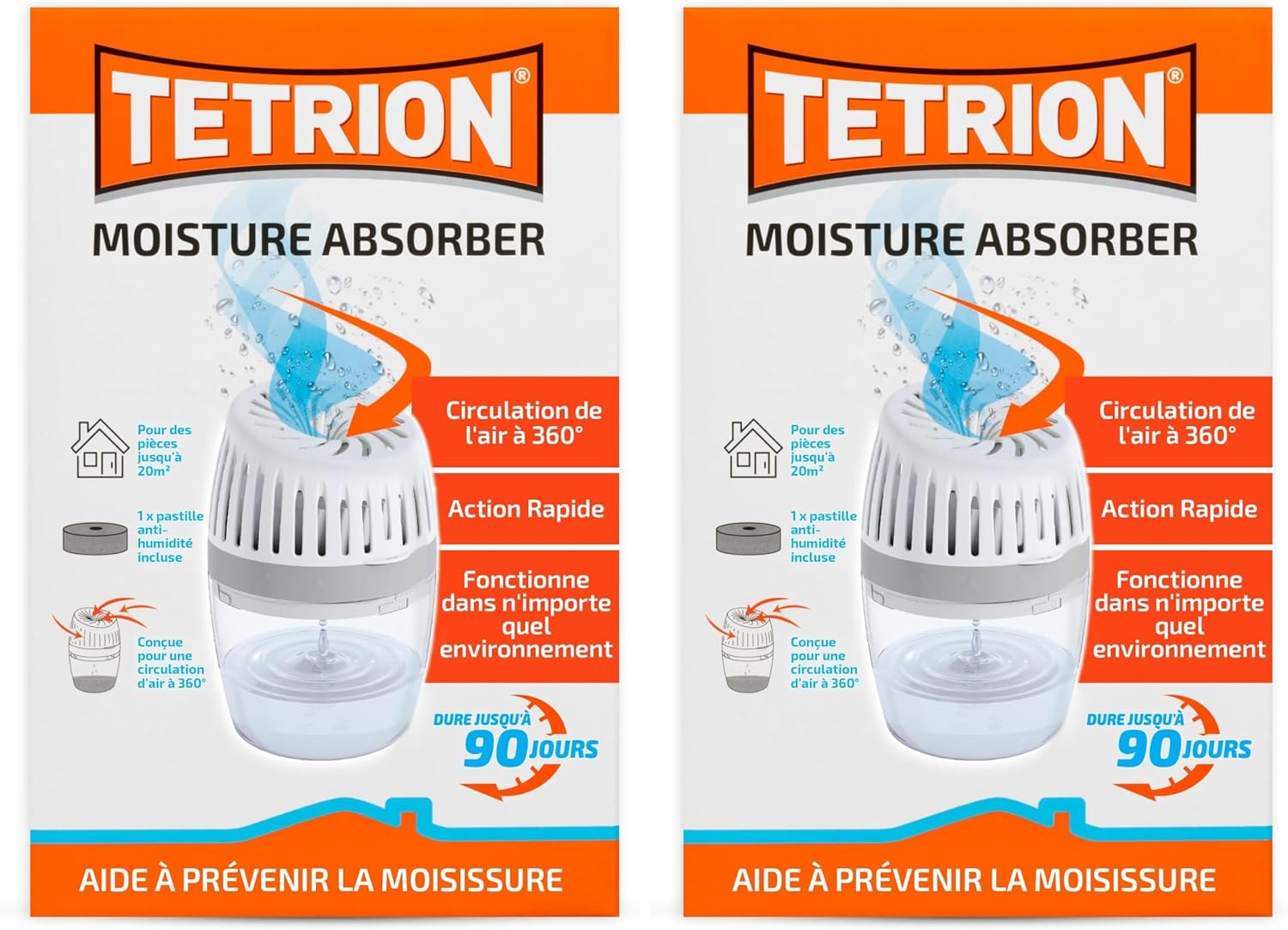 Thumbnail 5 de Tetrion Absorbeur d'Humidité 20m² – Protection 360° et 90 Jours