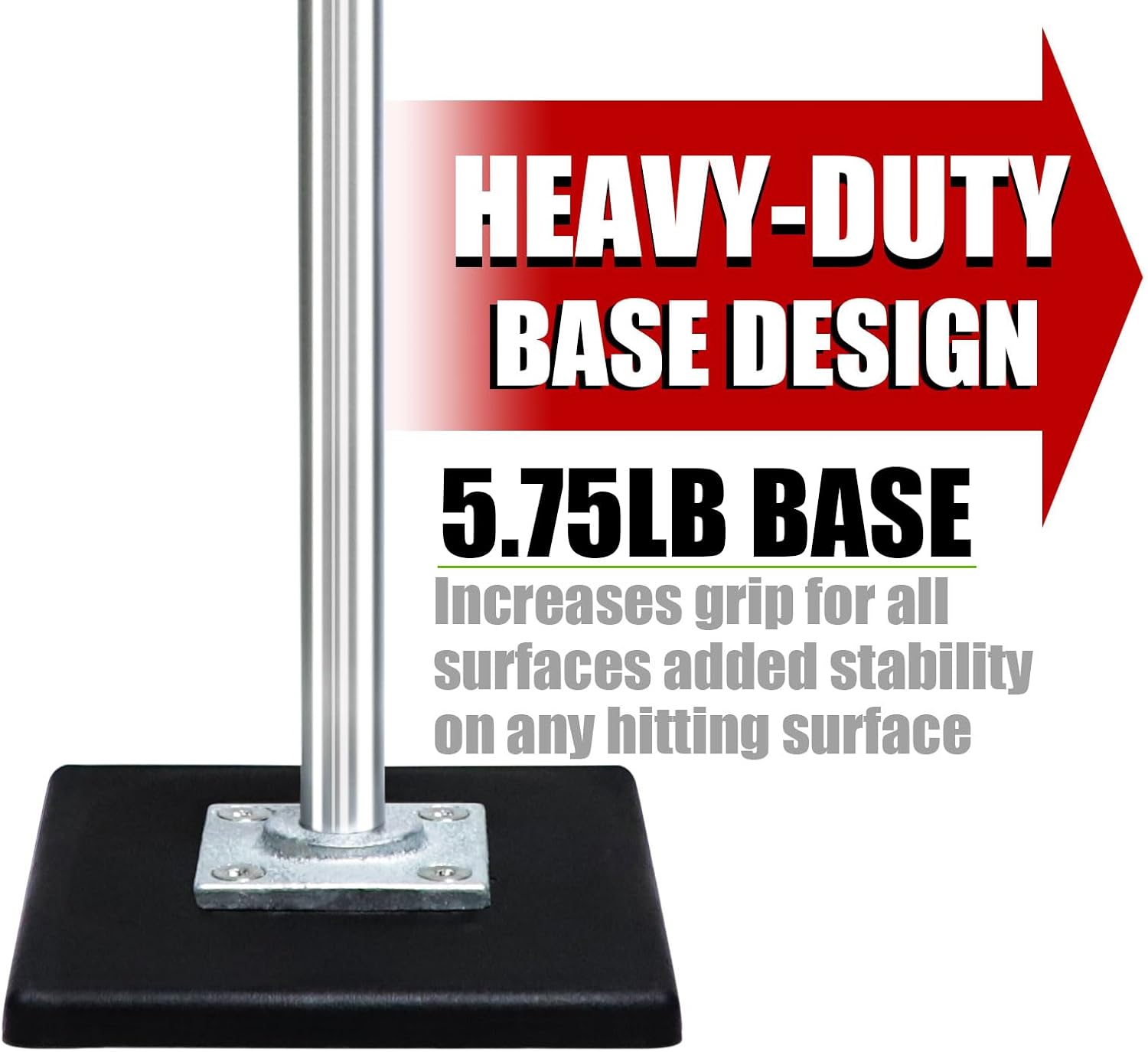 Thumbnail 2 de LOMGWAYS Baseball/Softball Batting Tee (24"-46" Height Adjustable) – Premium Portable Training Stand