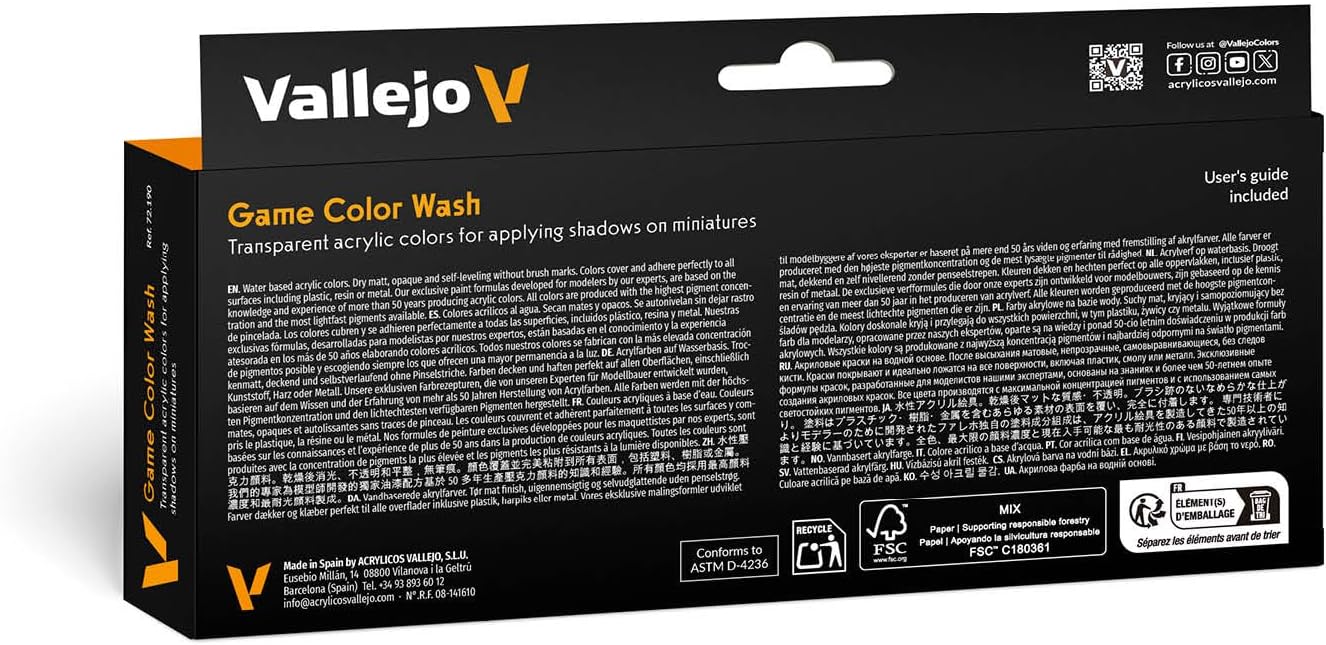 Detalle 2 de Game Color Wash, set 8 colori da 18 ml
