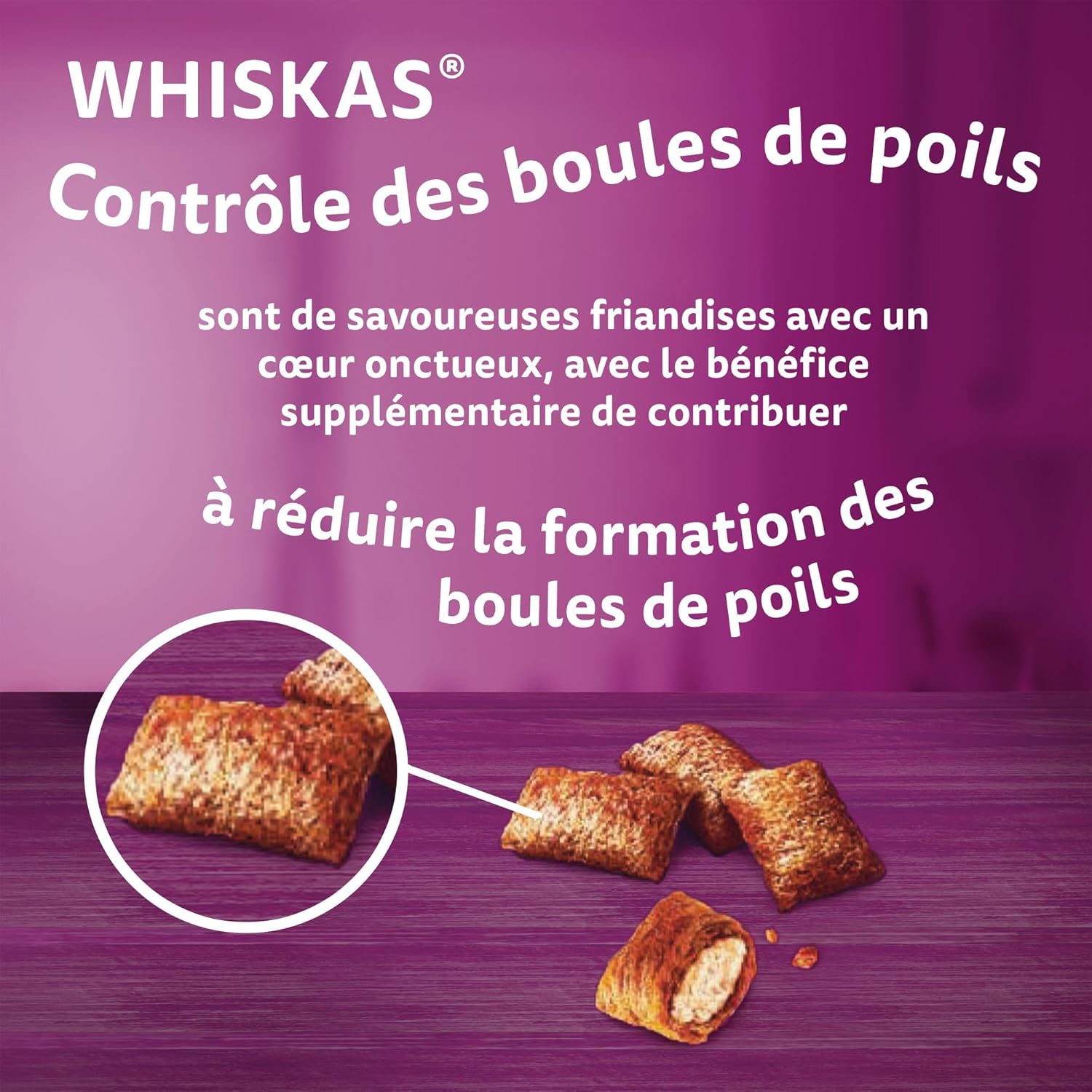 Detalle de Whiskas Contrôle des Boules de Poils Friandises pour Chats 50g Lot de 6
