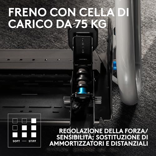 Detalle 2 de Logitech G RS Pedals – Pedali per simulazioni di corsa con freno a cella da 75 kg