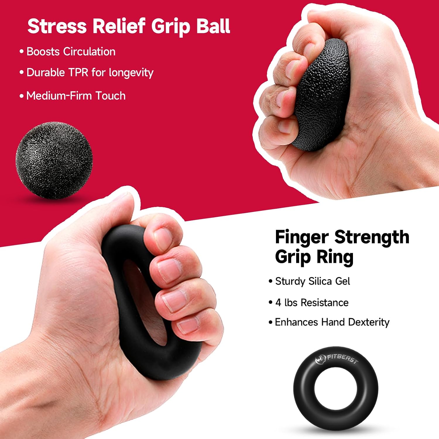 Thumbnail 3 de FitBeast Hand Grip Strengthener Kit, 5-Pack