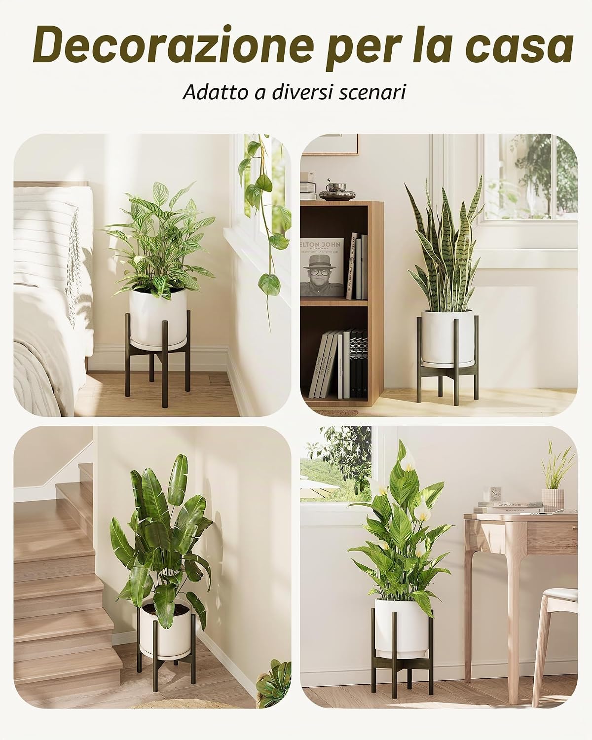 Thumbnail 4 de Bamworld Porta Piante Regolabile da Interno in Bambù – supporto per vasi 20–30 cm