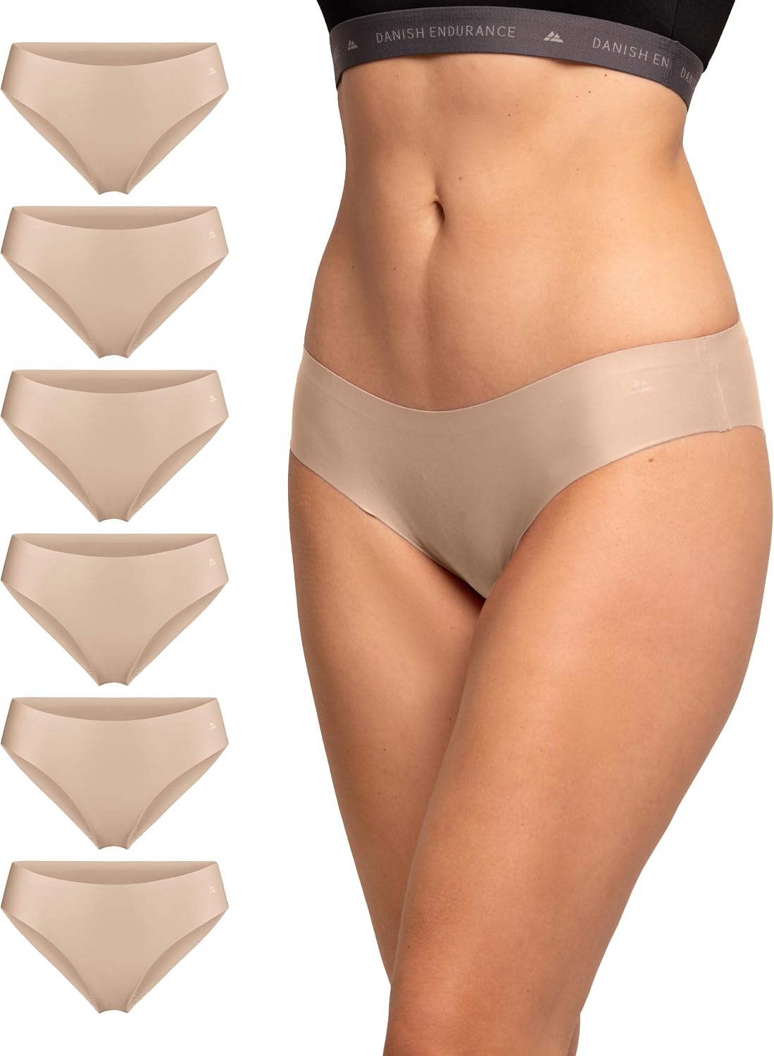 Thumbnail 6 de DANISH ENDURANCE Culottes Bikini Invisibles pour Femme – Lot de 6 en microfibre recyclée