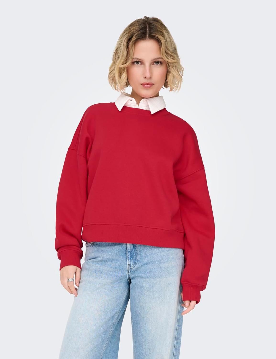 Detalle de Only Onlbest L/S Crew Neck Swt NOOS da donna: felpa basic morbida e intramontabile