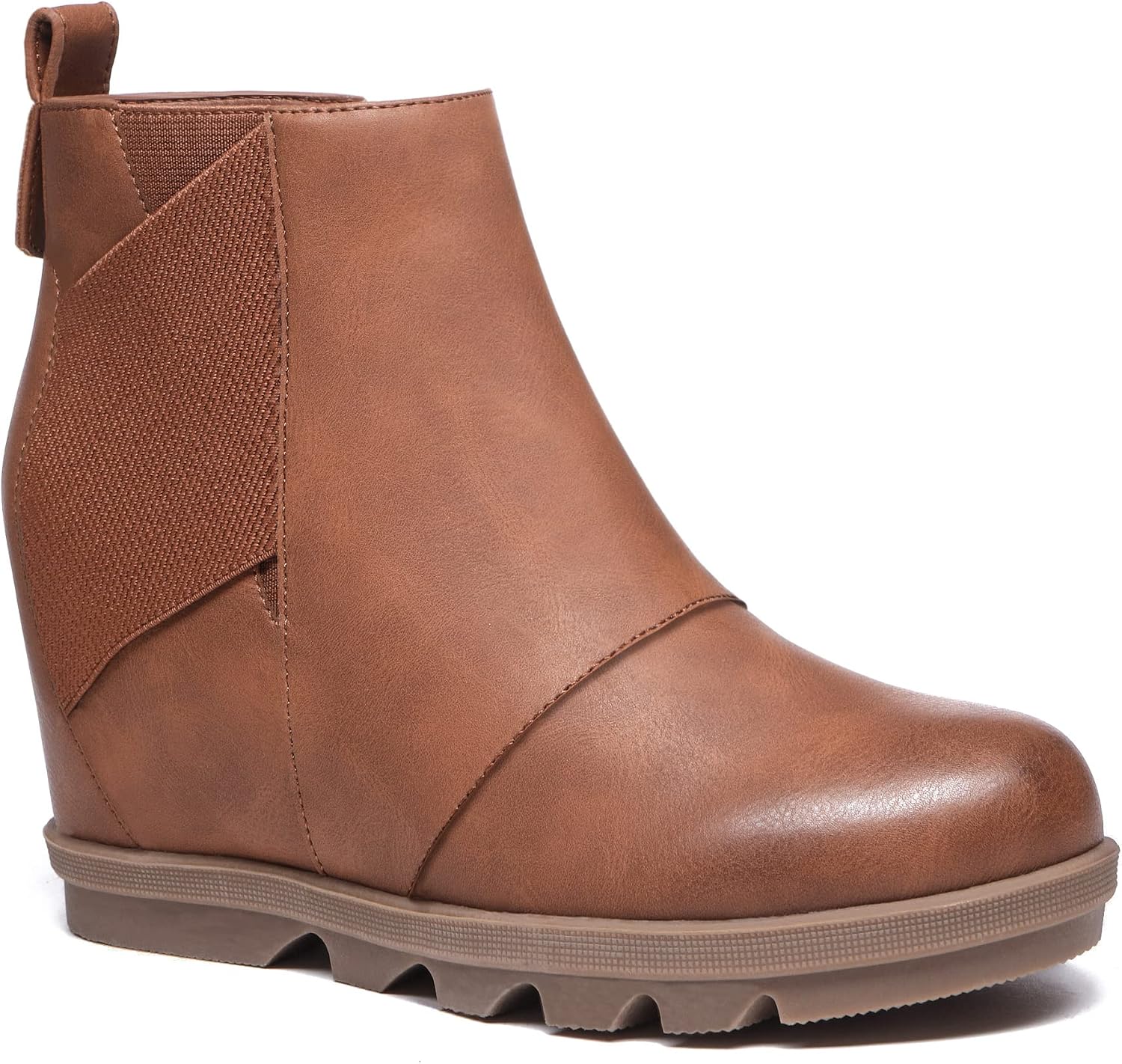 Detalle de Athlefit Women's Artificial Leather Wedge Booties