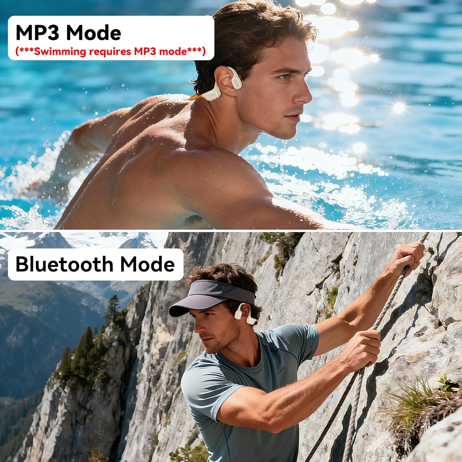 Detalle 2 de Soft Liquid Silicone Bone Conduction Headphones 32GB