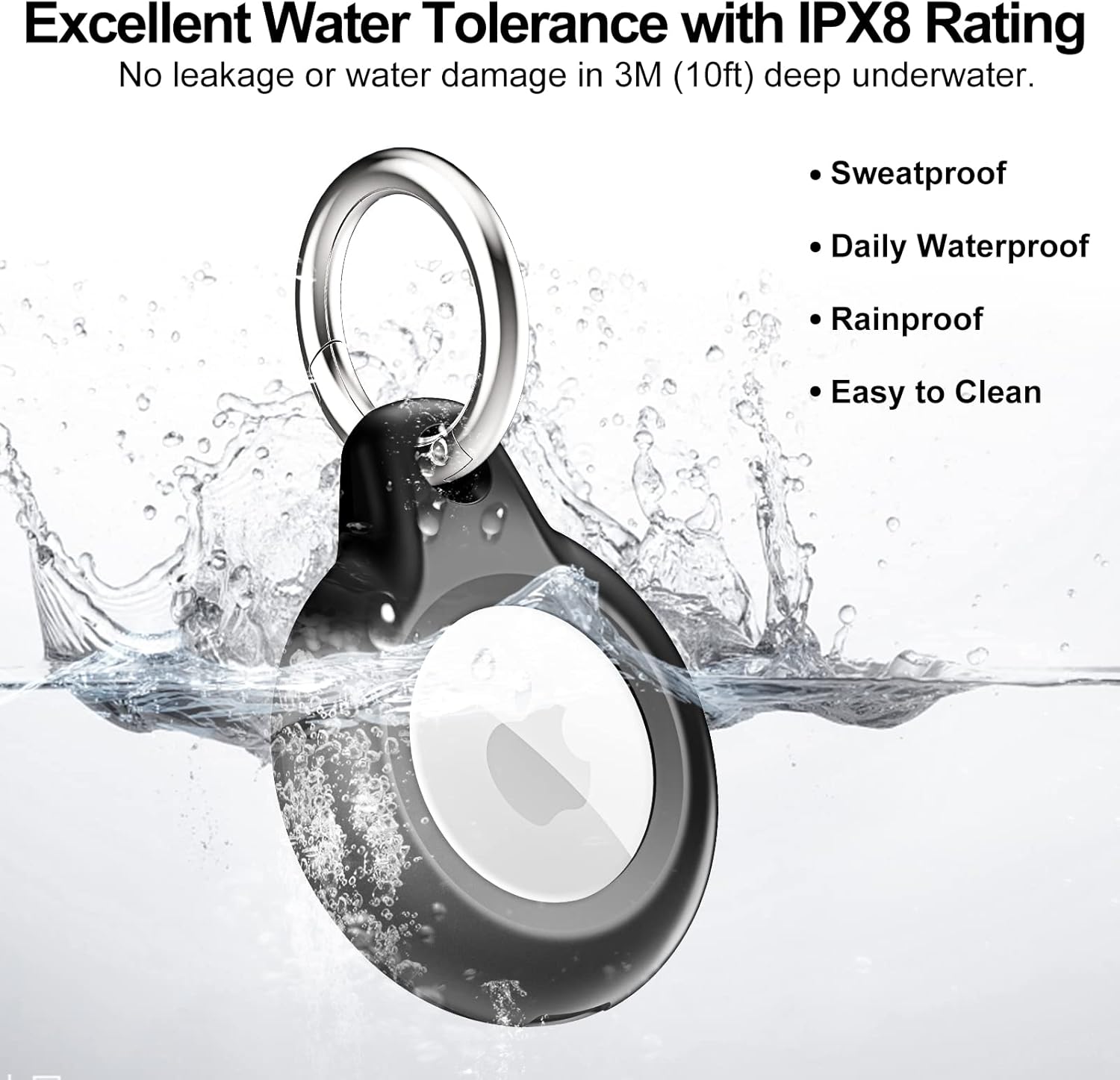 Detalle de Airtag Holder Case 4-Pack IPX8 Waterproof