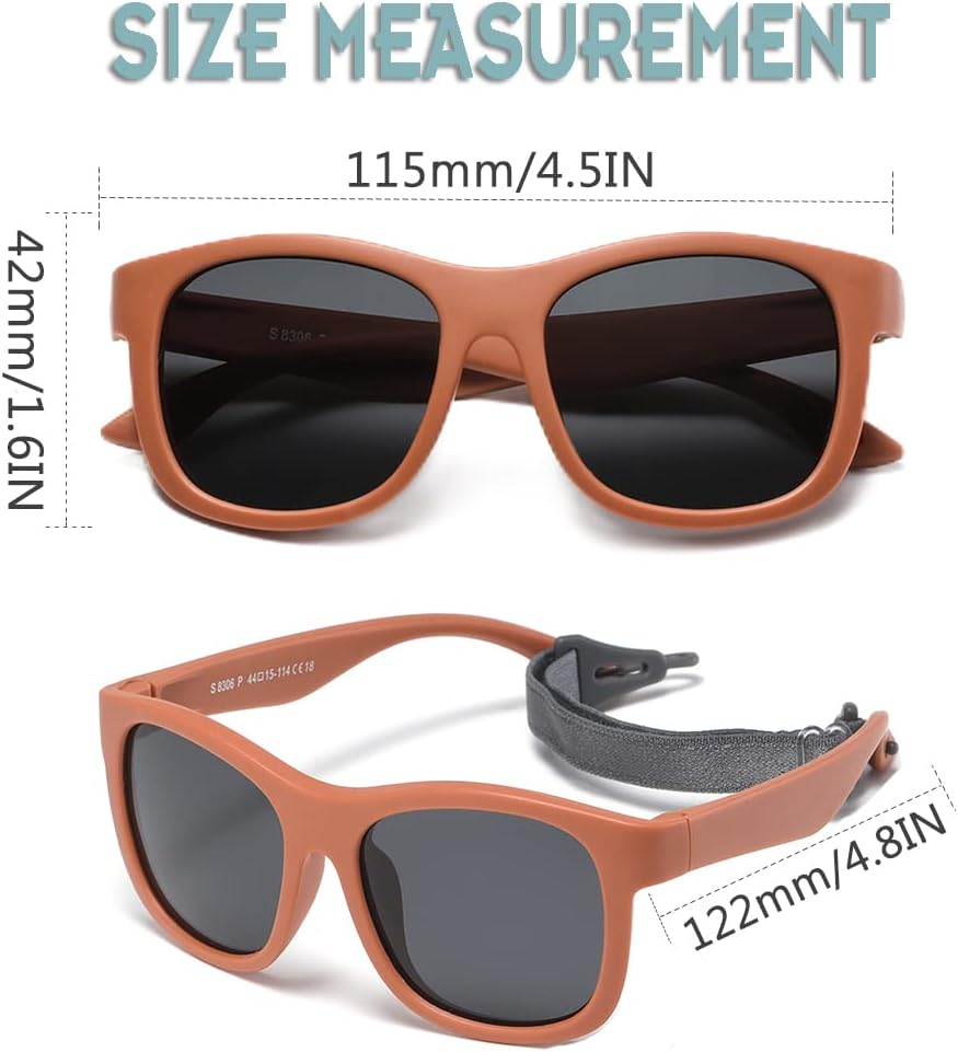 Detalle de Musivon Baby Sunglasses (6 months–2.5 years) with flexible TPEE frame and strap