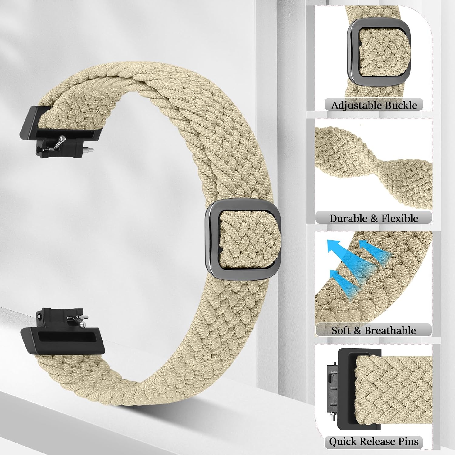 Detalle 2 de BTTNG Elastic Braided Strap 2-Pack 130–250mm
