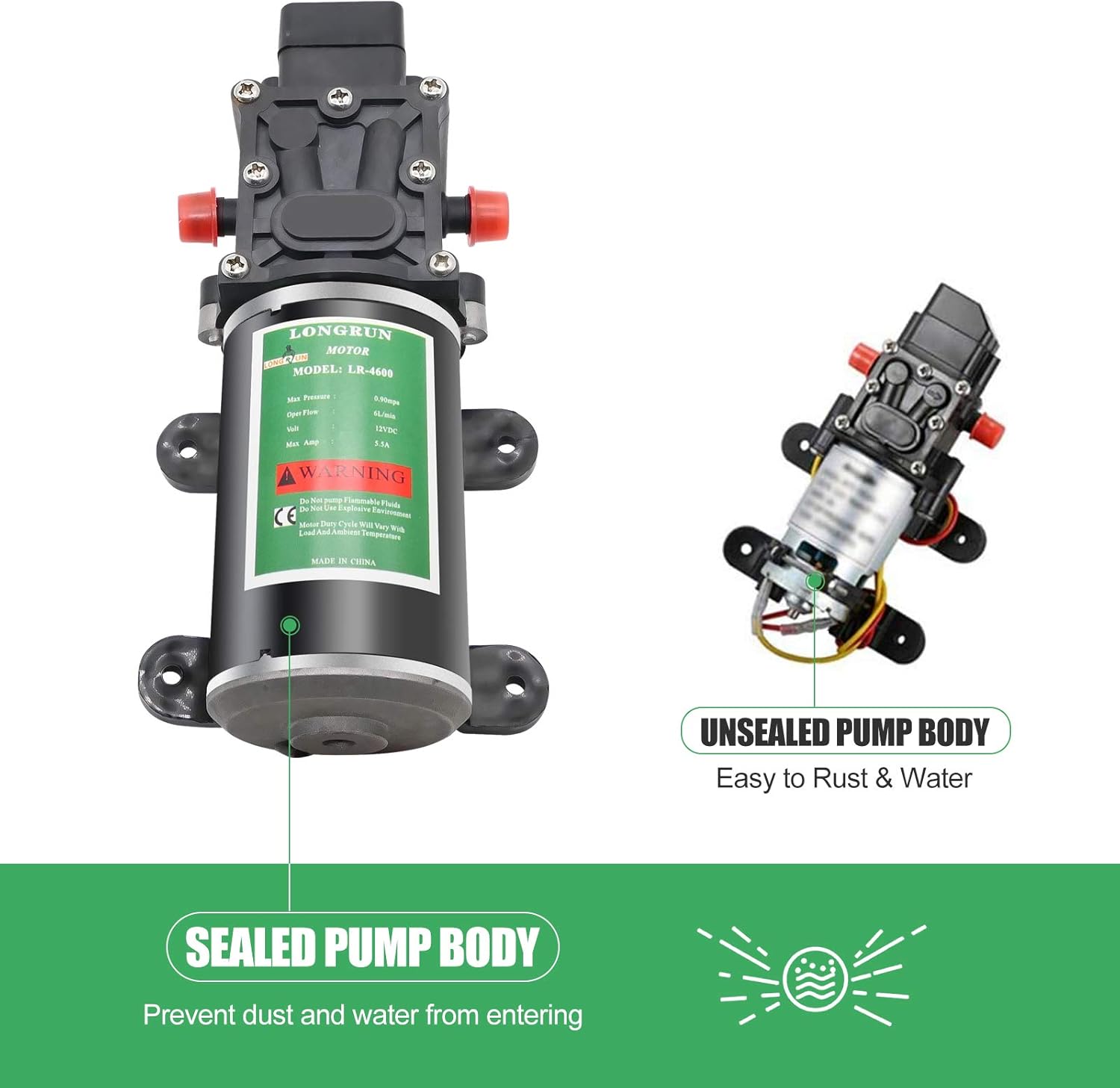 Detalle de Longrun LONGRUN 12V DC Water Pump, 6L/Min
