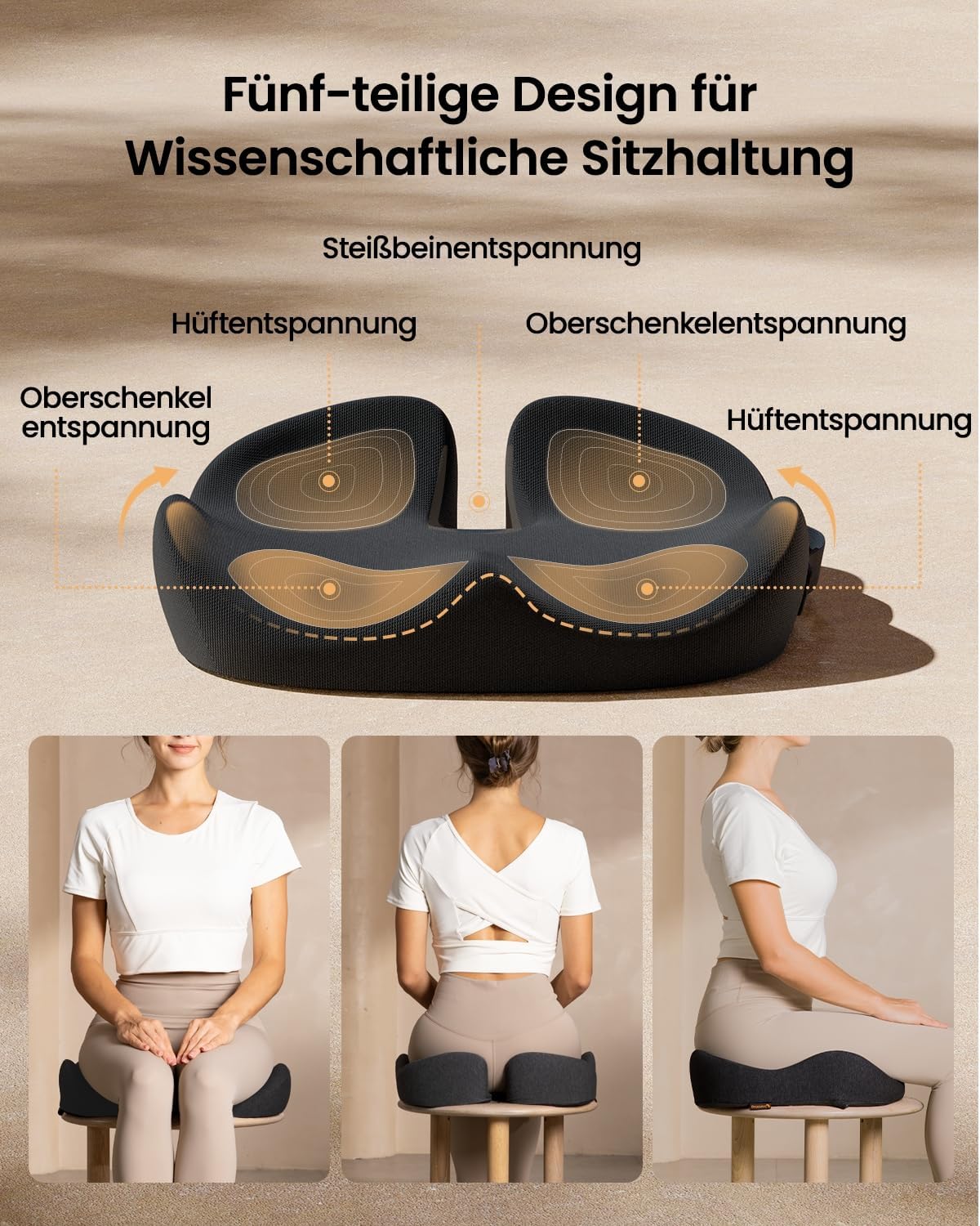 Detalle de ProtoArc Sitzkissen Steißbeinkissen 10 cm