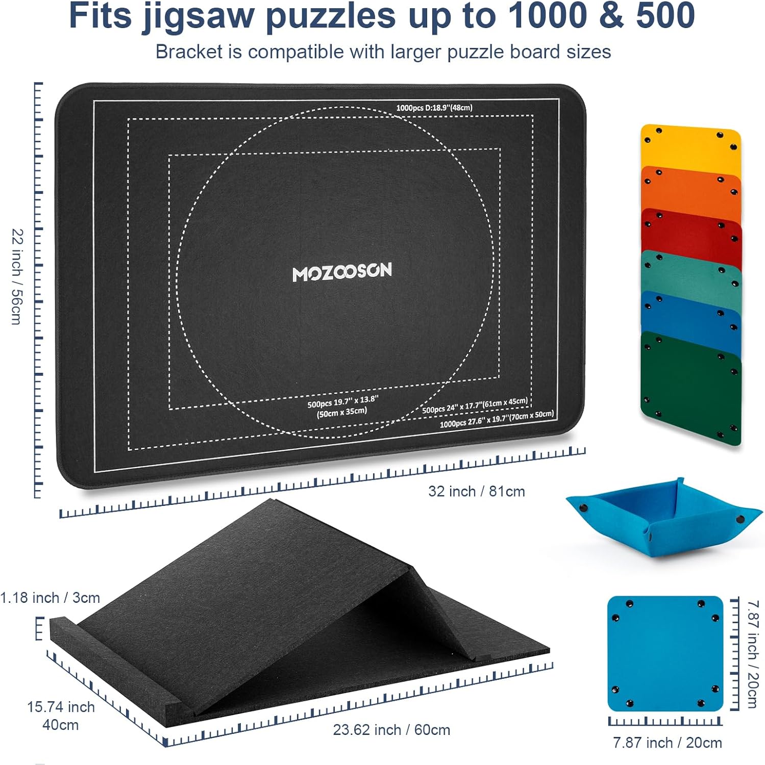 Thumbnail 2 de MOZOOSON Puzzlebrett 1000 Teile mit Ständer