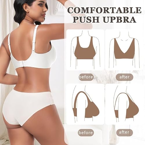 Detalle de Cavotor Deep V Wireless Bras for Women — Comfort, Support and Seamless Fit