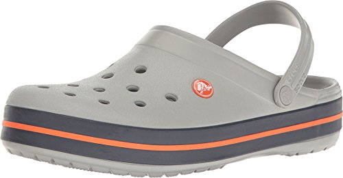 Detalle de Crocs Crocband Clog - Unisex Adults, Grey (Light Grey/Navy), EU 36/37
