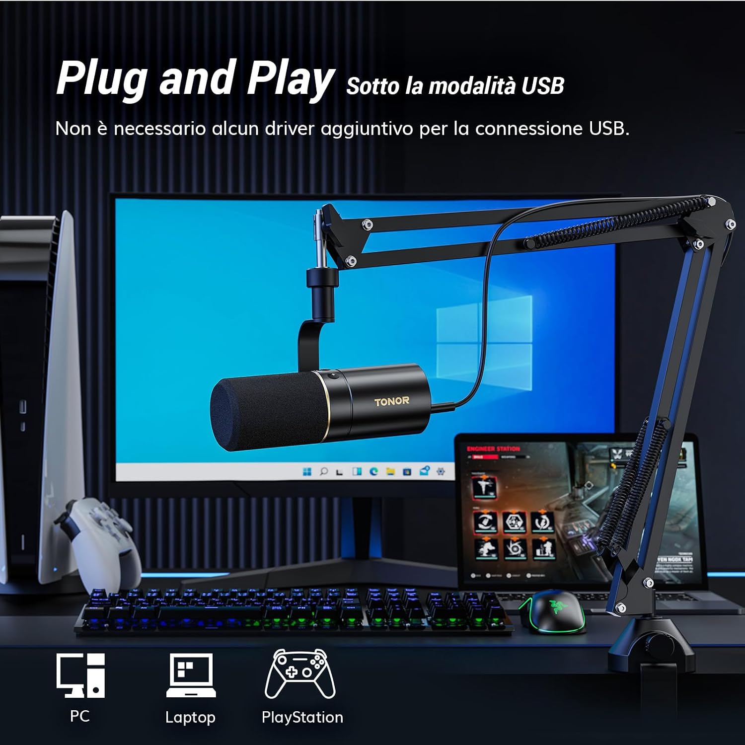 Thumbnail 5 de TONOR TD510+ Mic Dinamico USB/XLR per Podcast