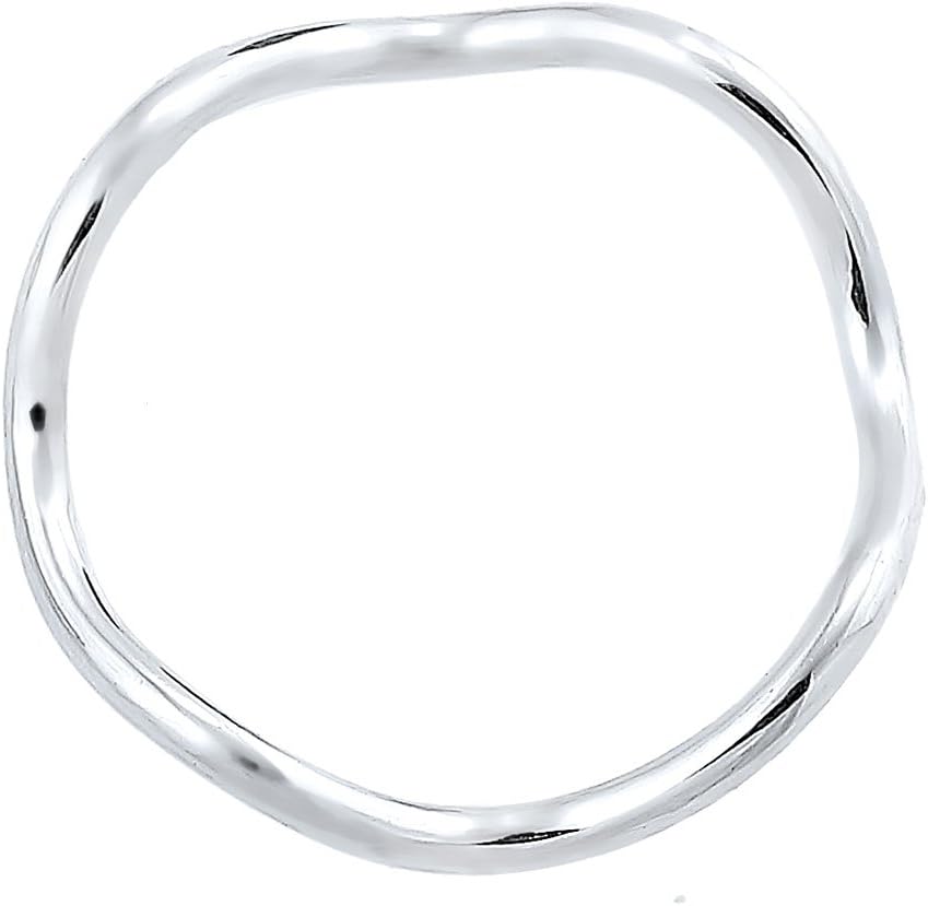 Detalle de 925 Silber Elli Ring Wellen Minimal Geo
