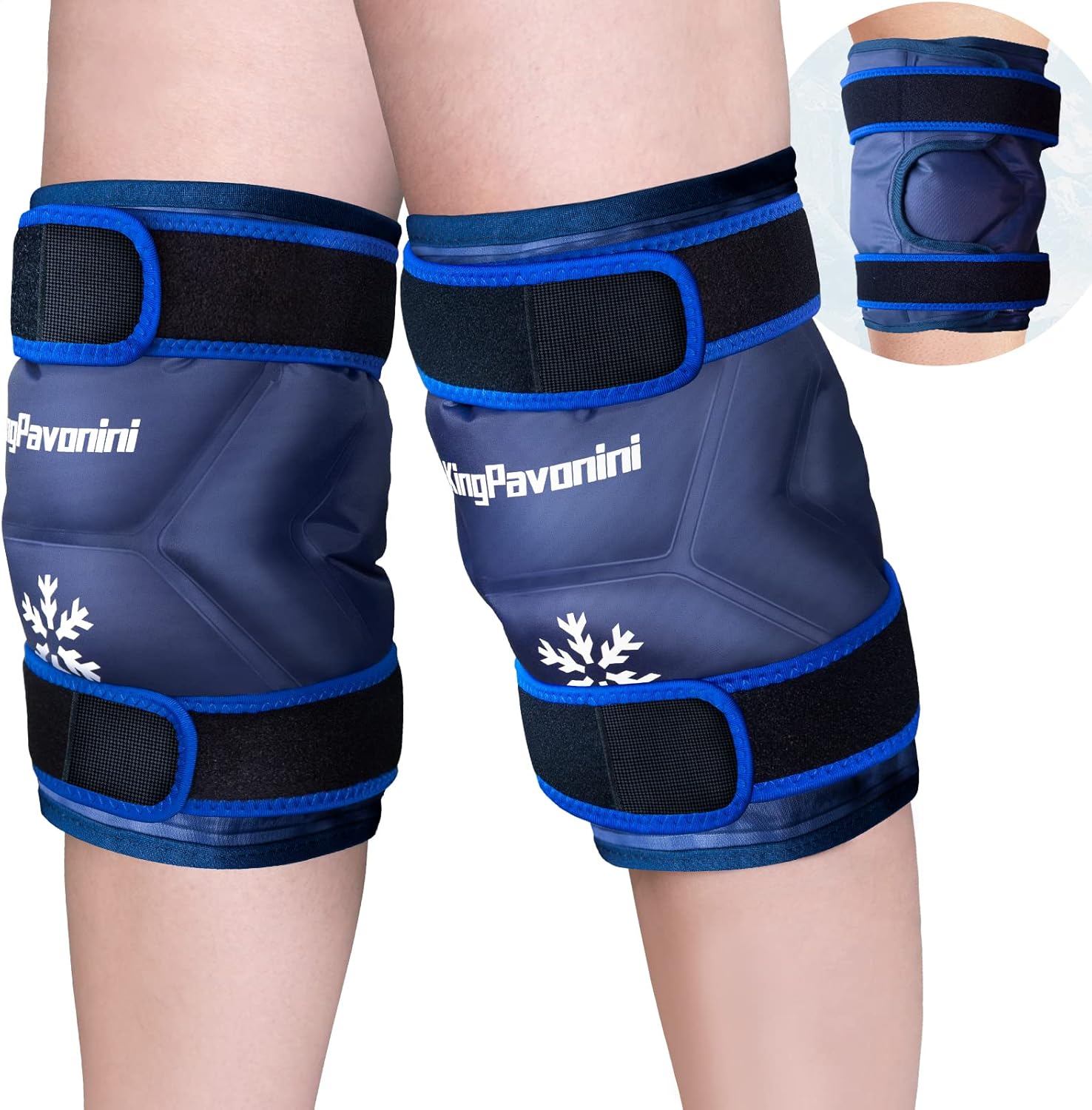 Thumbnail 1 de KingPavonini XXL Knee Ice Pack Wrap, 2-Pack, Adjustable Straps, Dual-Sided Cooling