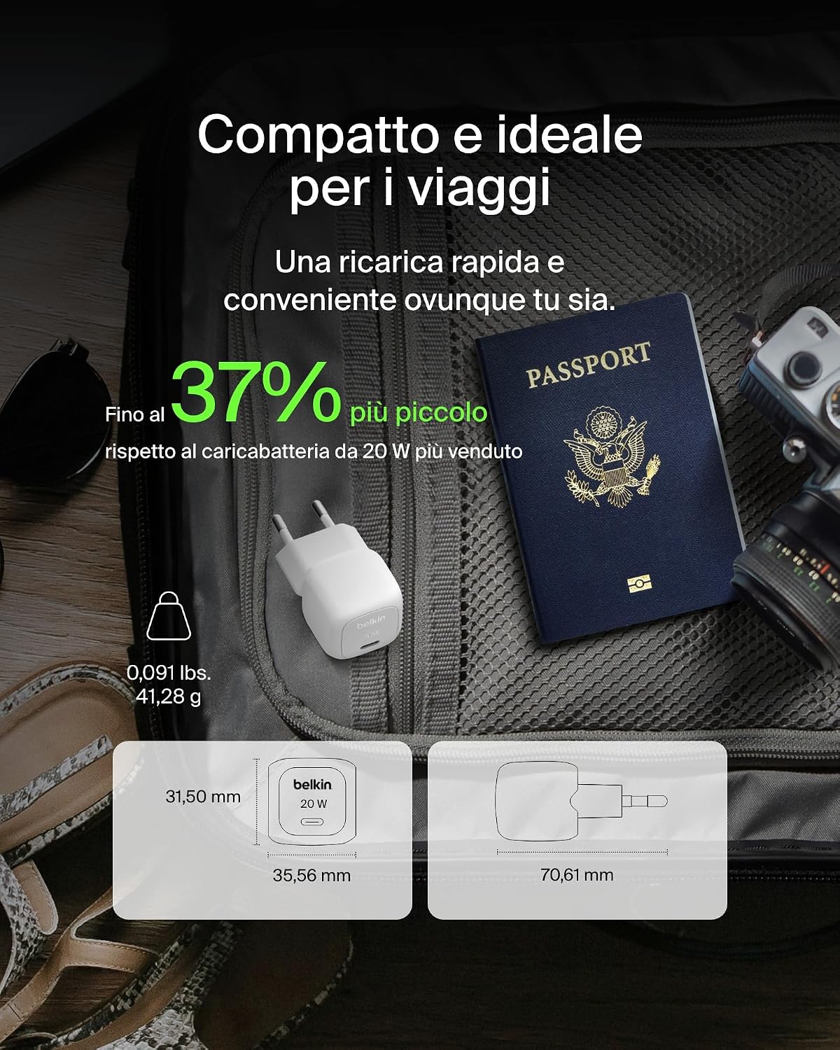 Thumbnail 3 de Belkin BoostCharge Cubico 20W USB-C