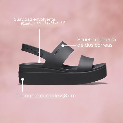 Thumbnail 6 de Crocs Mujer Brooklyn Low Wedge Sandalia Latte/Mushroom 37-38 EU