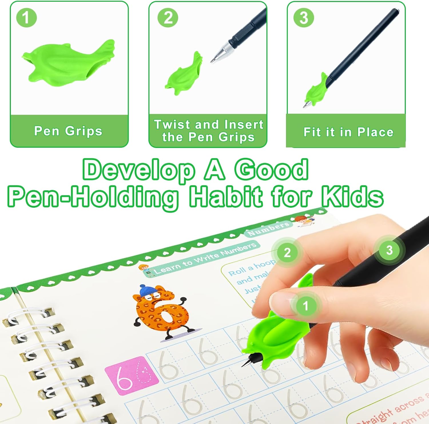 Thumbnail 4 de Tangdudu 6 Pack Magic Grooved Handwriting Practice Copybooks