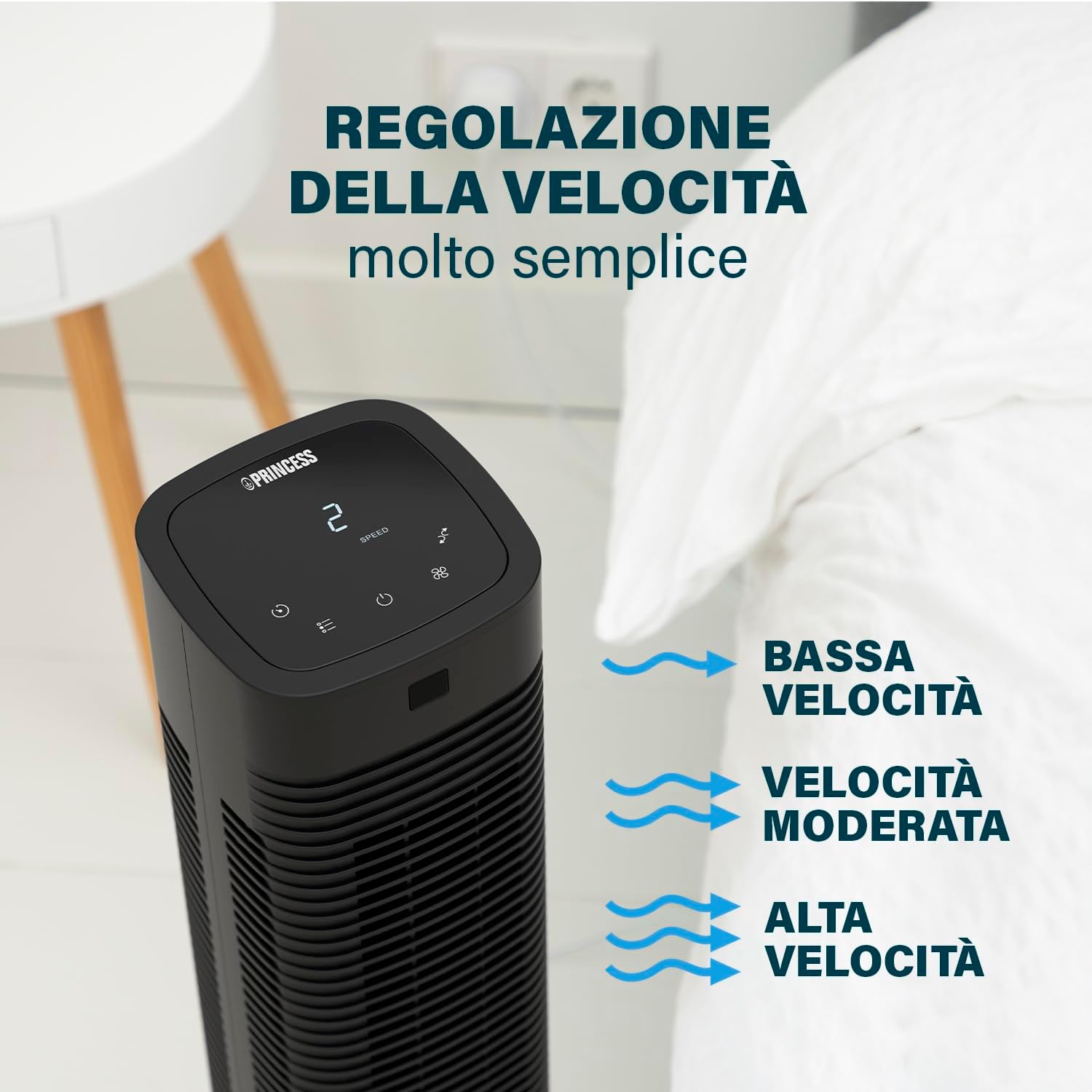 Thumbnail 5 de Princess Ventilatore a colonna compatto 3 modalità e 3 velocità – Connesso, oscillazione 80°, 358230