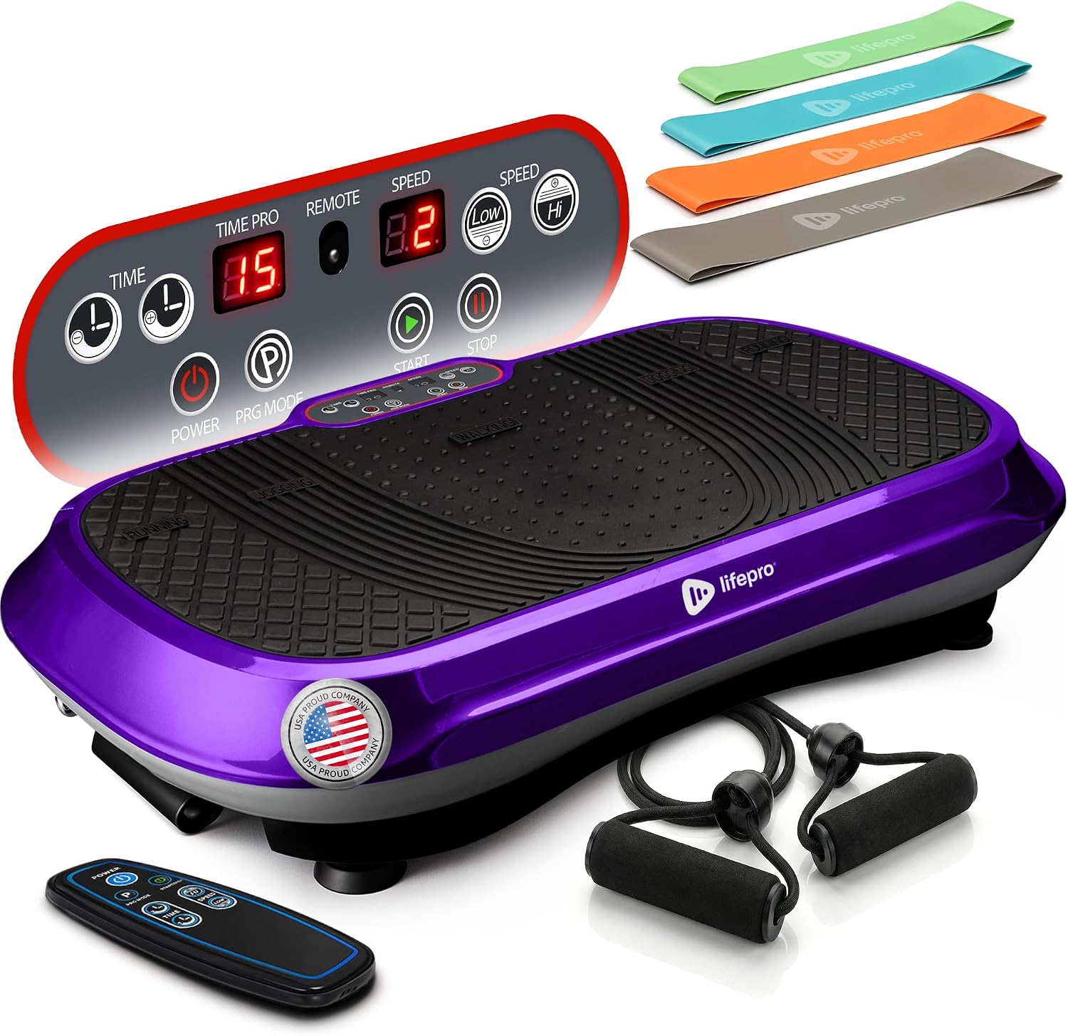 Detalle de Lifepro LP-WVR-PRPL Waver Vibration Plate, Dual-Action Motion, 10 Modes