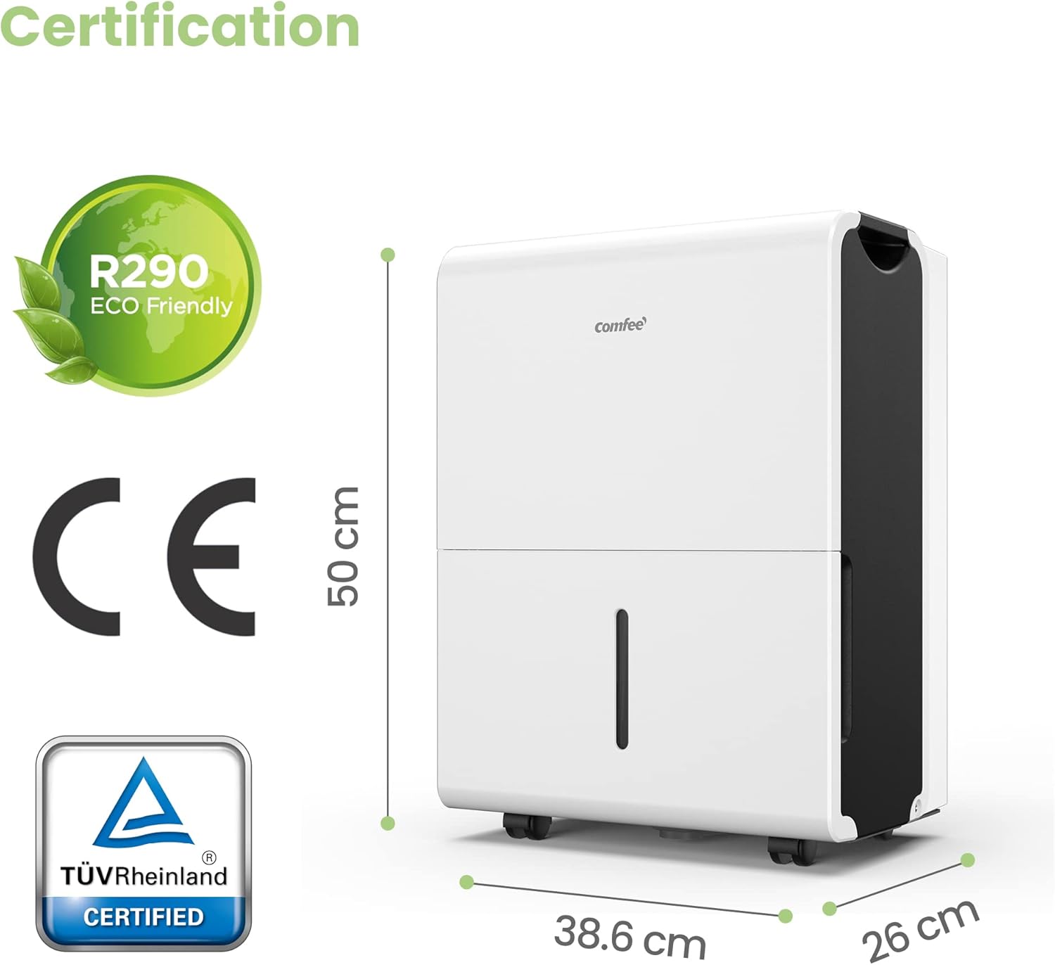 Thumbnail 3 de Comfee Luftentfeuchter MDDP-30DEN7 (30 l/24 h) für bis ca. 180 m³ – Smart-Dehumidifier mit 3-l-Wassertank