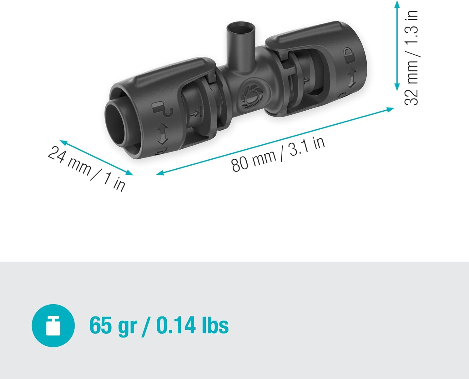 Thumbnail 3 de GARDENA Micro-Drip-System T-Stück für Sprühdüsen (13206-20) – Verbindung für 13-mm-Rohre und Sprühdüsen