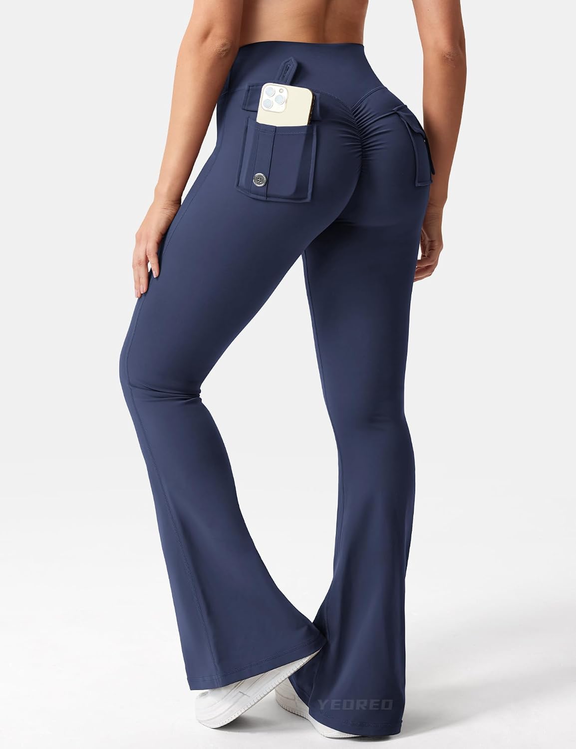 Detalle 2 de YEOREO CoreFlex Flare Leggings with Pockets for Women 🧿