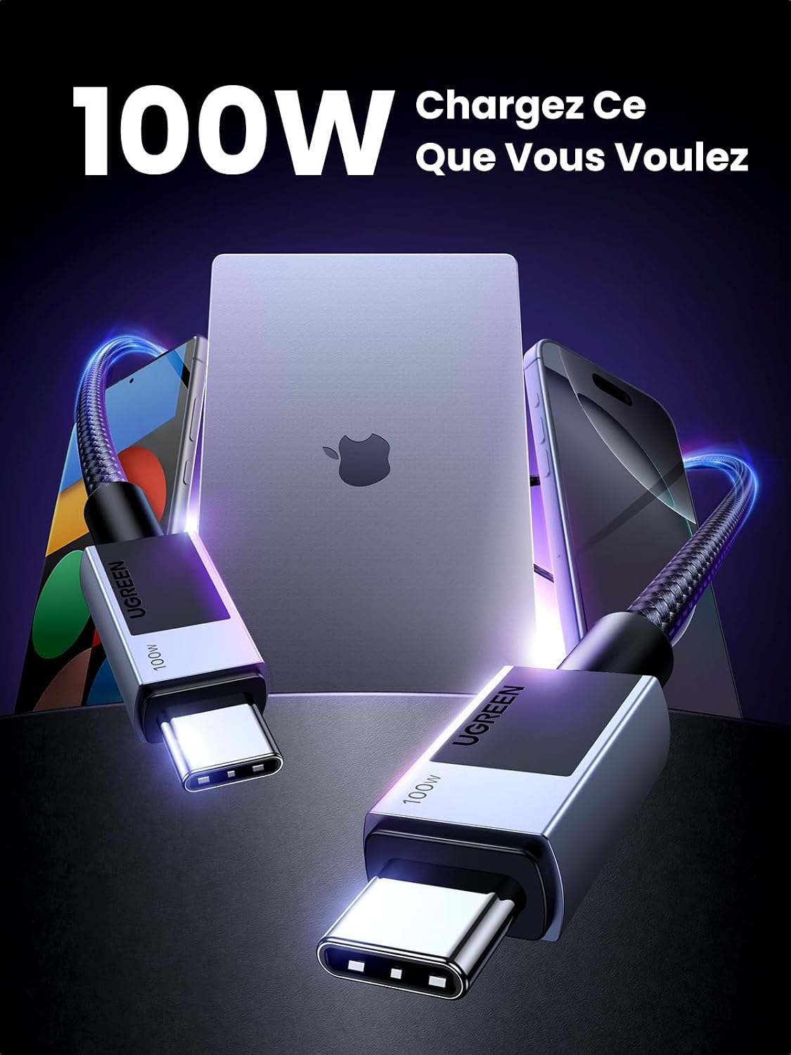 Thumbnail 2 de UGREEN Câble USB C PD 100W rapide ⚡