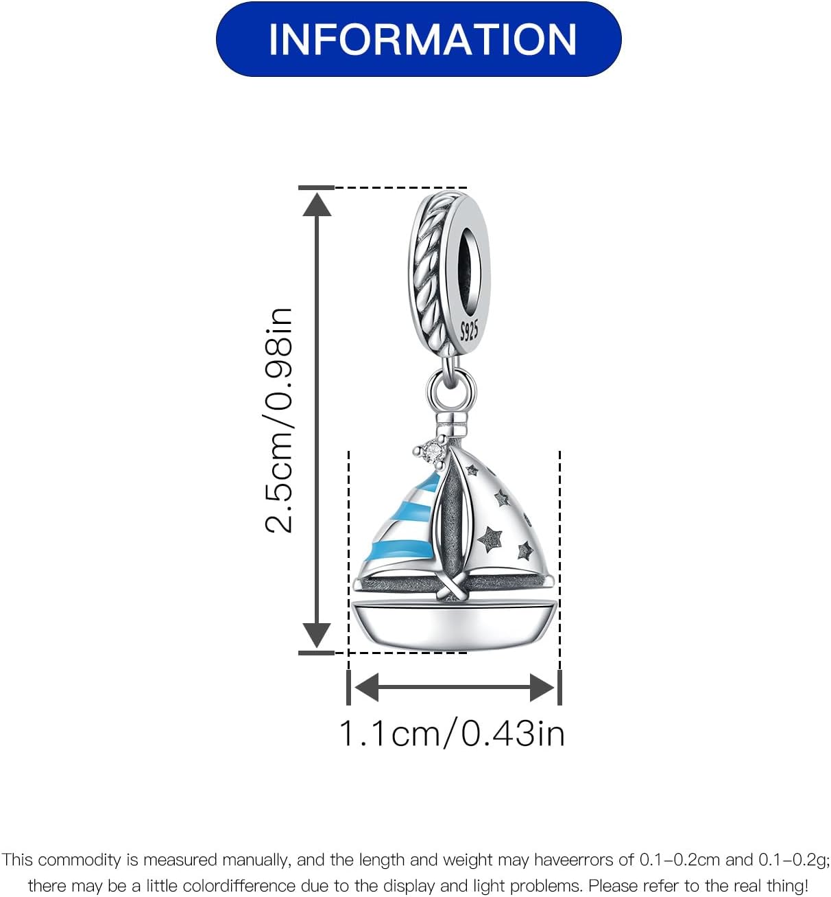 Detalle de PANPOKI Charms Anhänger aus 925er Sterlingsilber – Bead Charm für Damen, kompatibel mit europäischen Armbändern und Halsketten