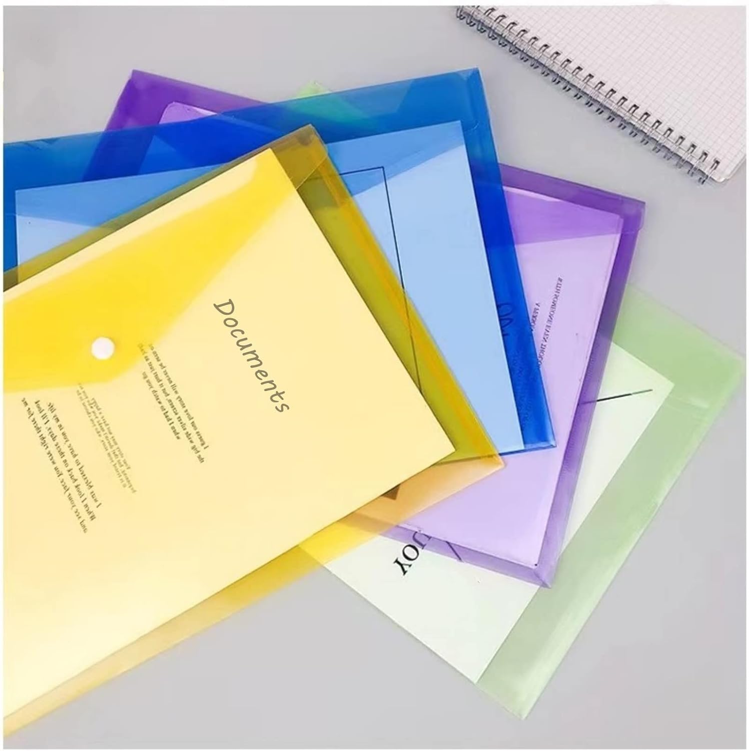 Thumbnail 6 de 14 Pcs A4 Plastic Wallets Folders
