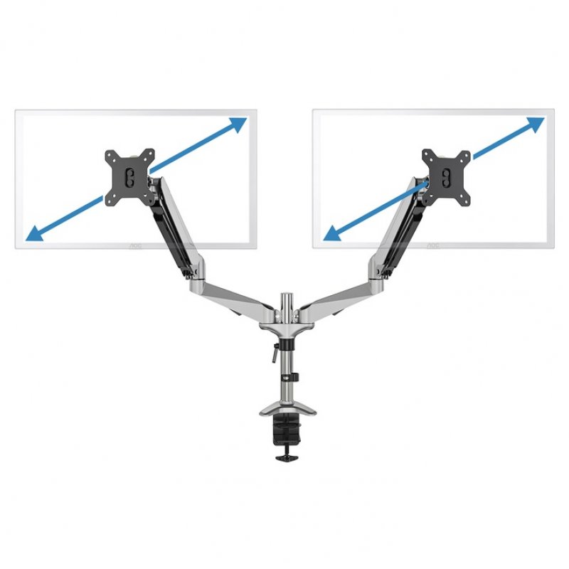 Thumbnail 2 de Digitus Soporte Monitor Doble 15"–27" con VESA 100x100 y resorte de gas
