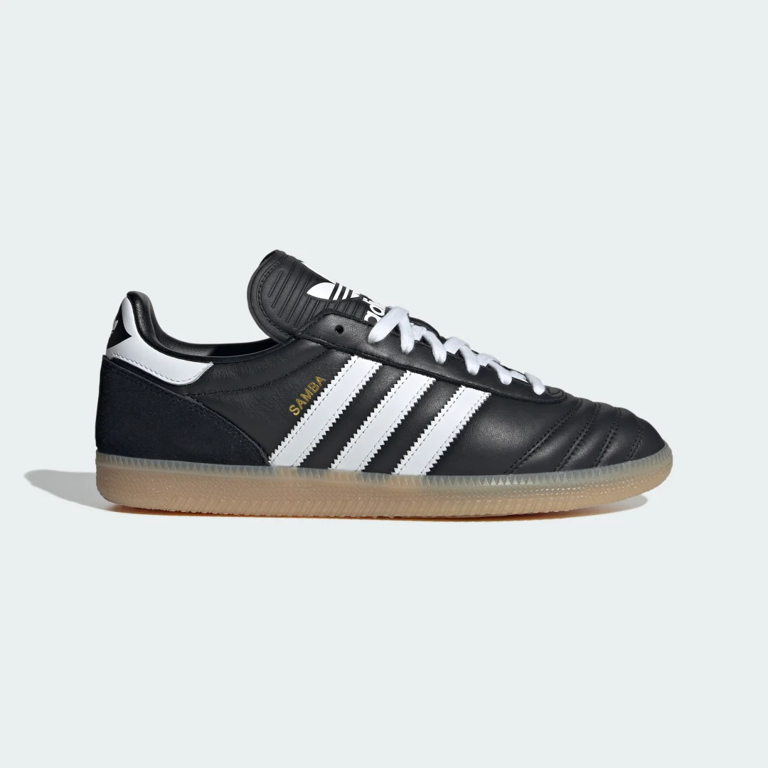 Detalle de Adidas Samba JP en negro: un clásico atemporal para el día a día