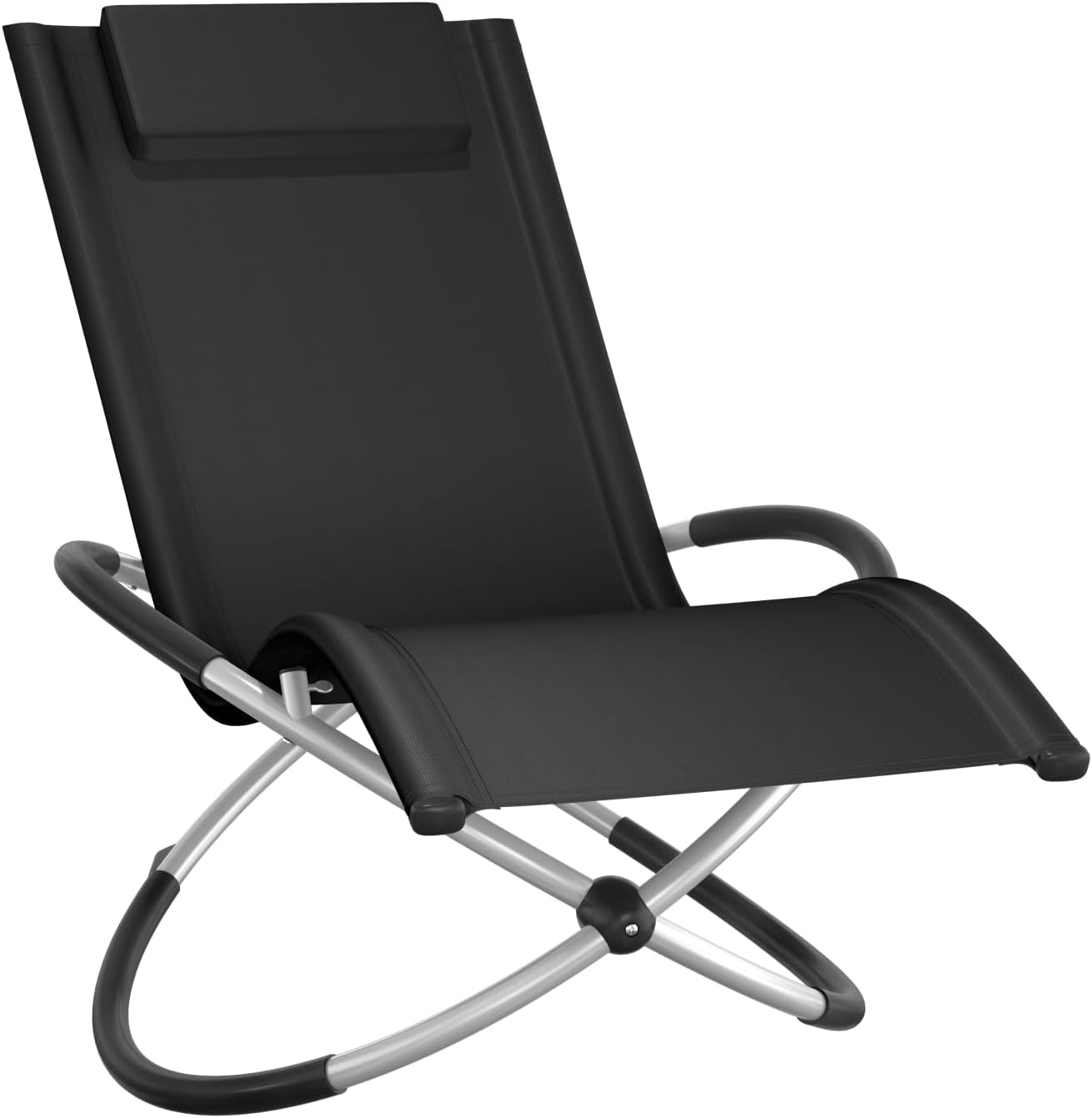 Tectake tumbona plegable con balancín 150 kg