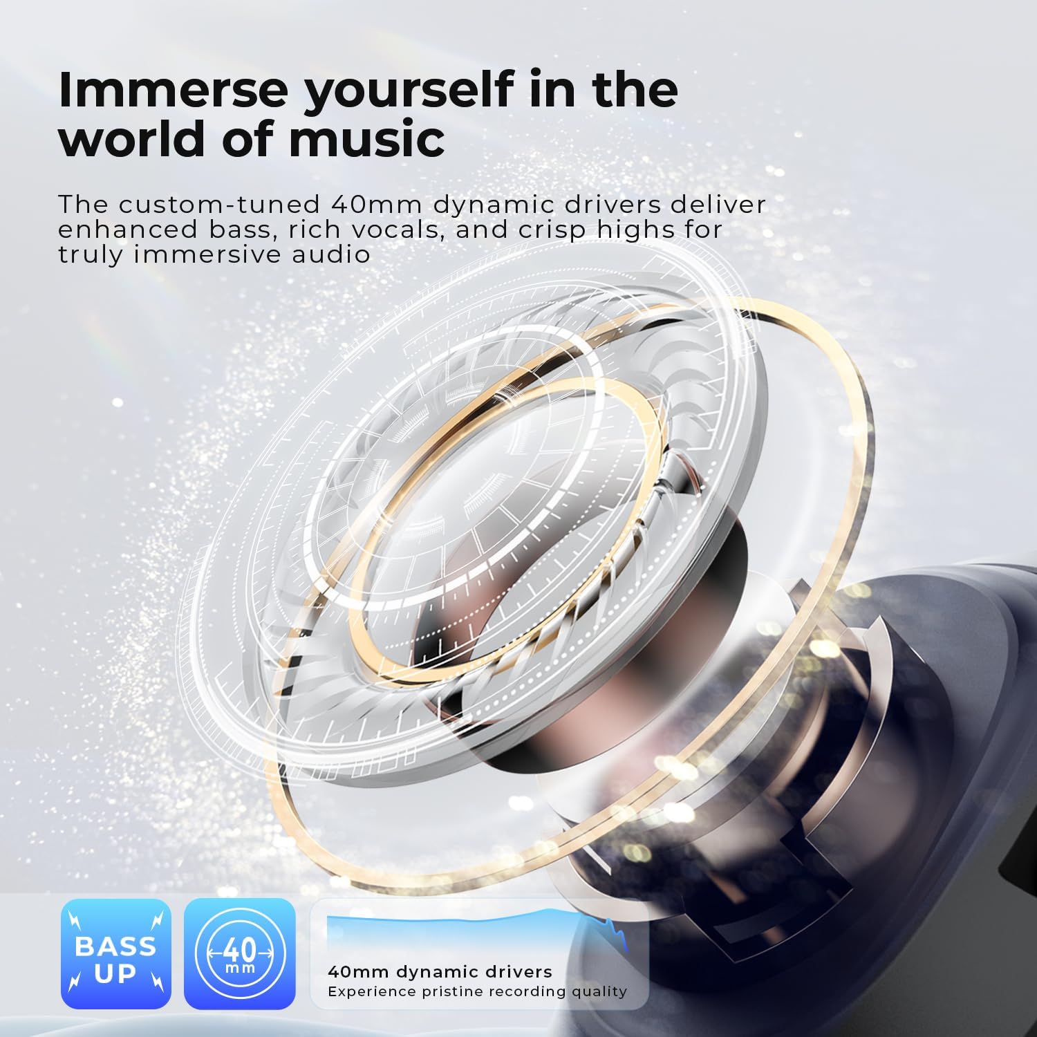 Thumbnail 1 de Havit kabellose Over-Ear-Bluetooth-Kopfhörer mit aktiver Geräuschunterdrückung und 60-ms-Low-Latency-60ms-Spielmodus