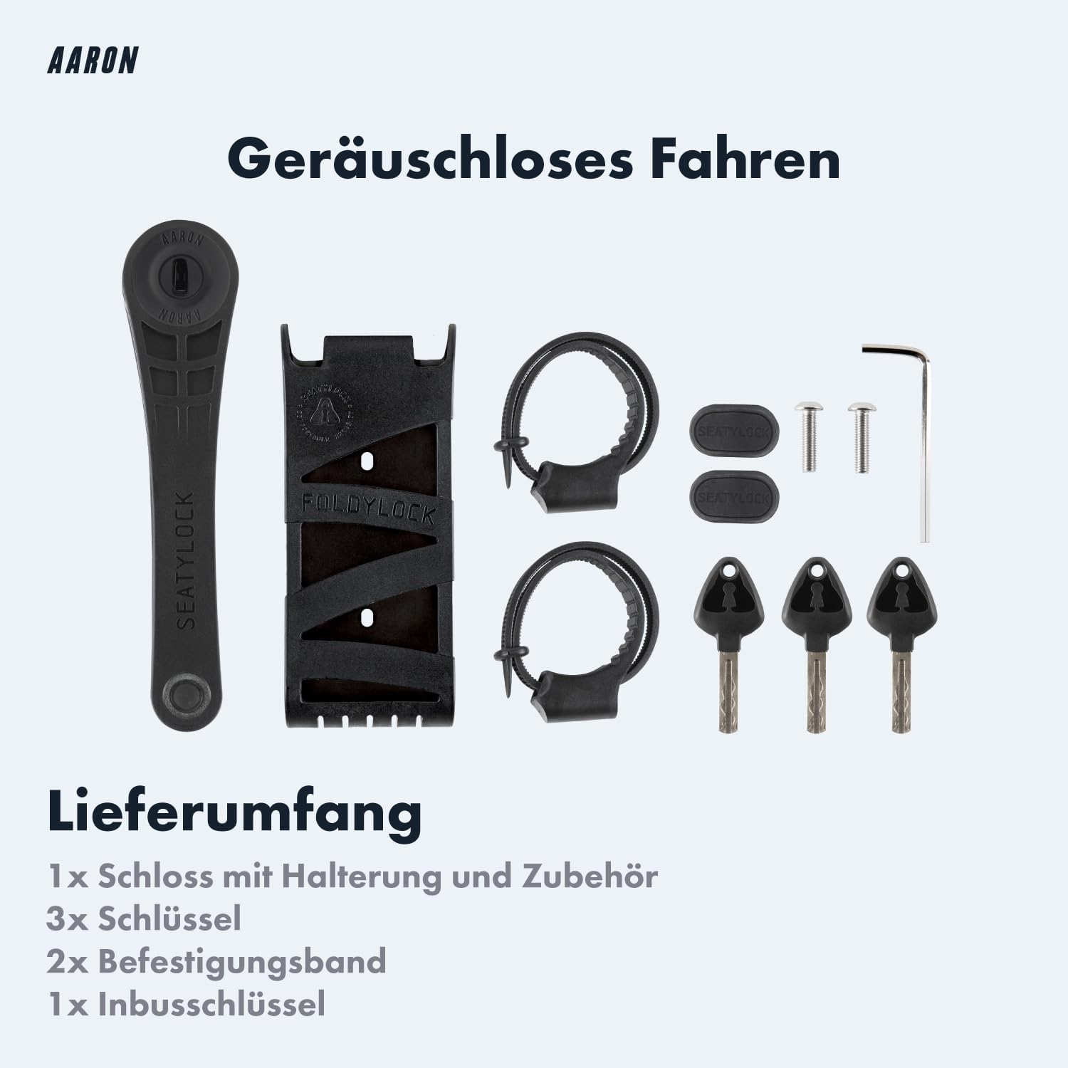 Thumbnail 4 de AARON Premium Faltschloss 90 cm 3‑Sterne