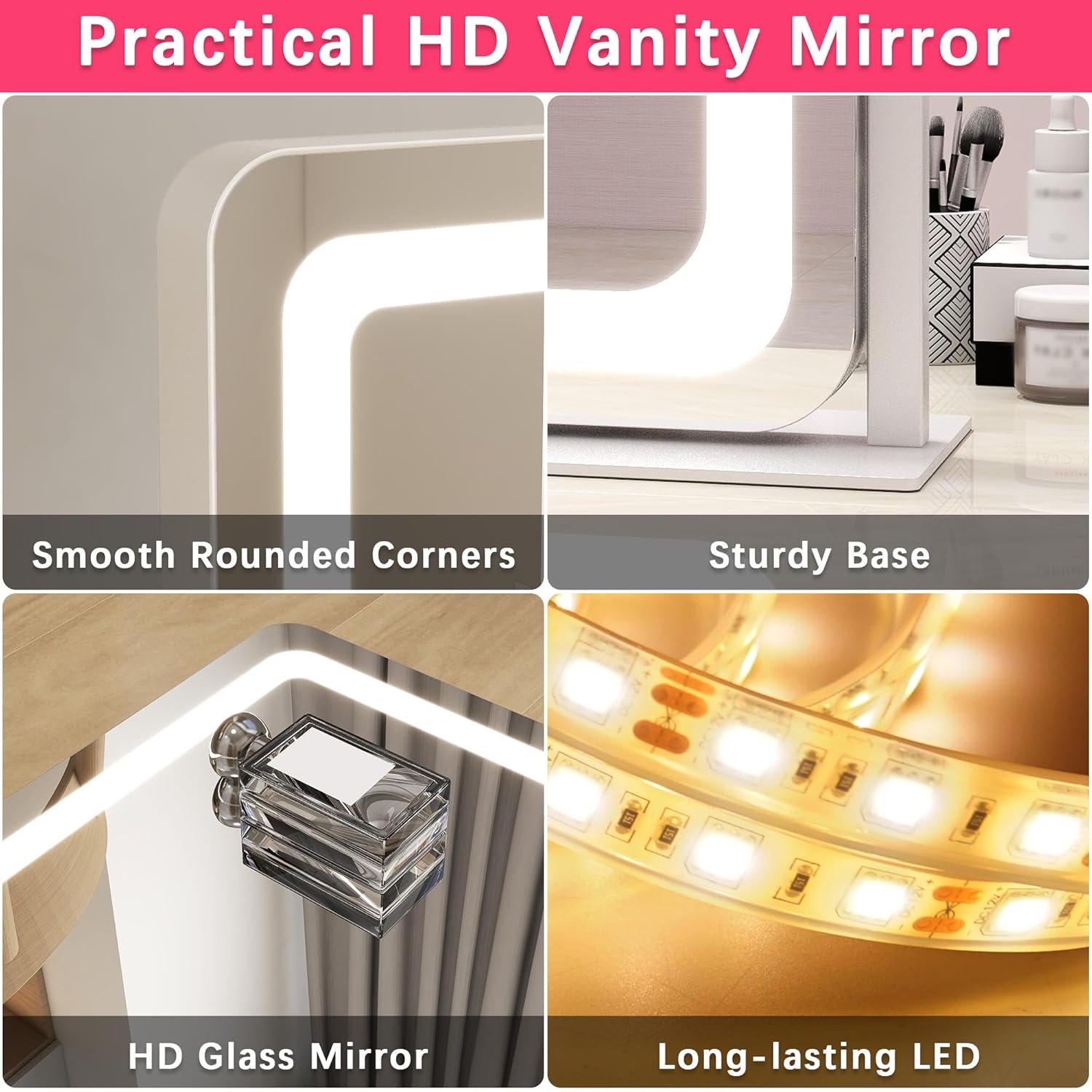 Thumbnail 6 de ROLOVE 22x17 Inch Lighted Vanity Mirror with LED lights 🪞