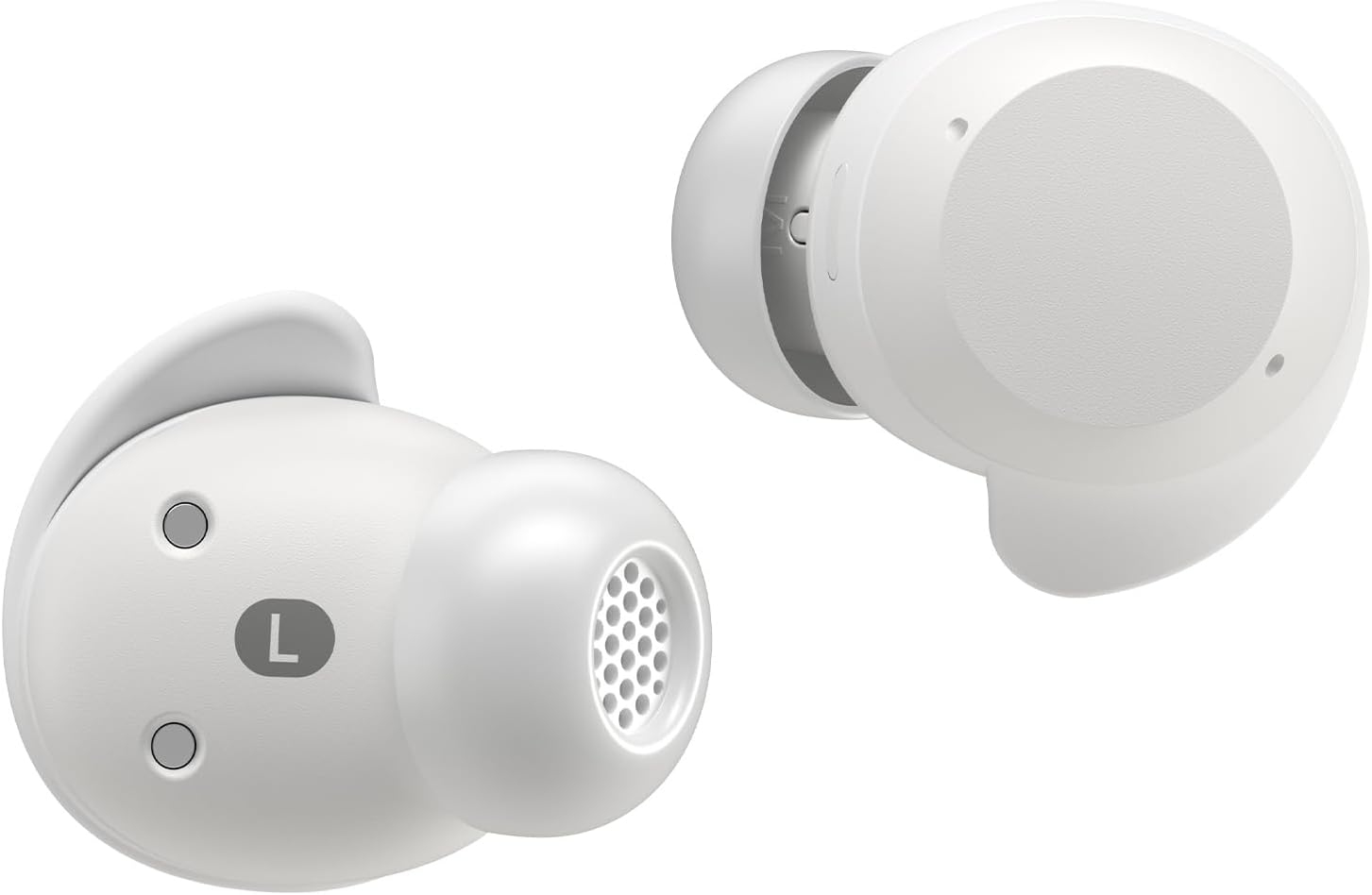 Detalle de LG xboom Buds Plus by will.i.am Bluetooth-Kopfhörer (Akkulaufzeit bis zu 30 Stunden, ANC, IPX4) – Weiß