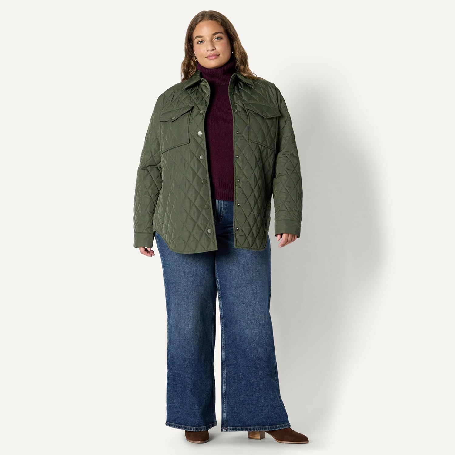 Thumbnail 6 de Amazon Essentials Women's Relaxed-Fit Long Quilted Jacket with Snap Closure