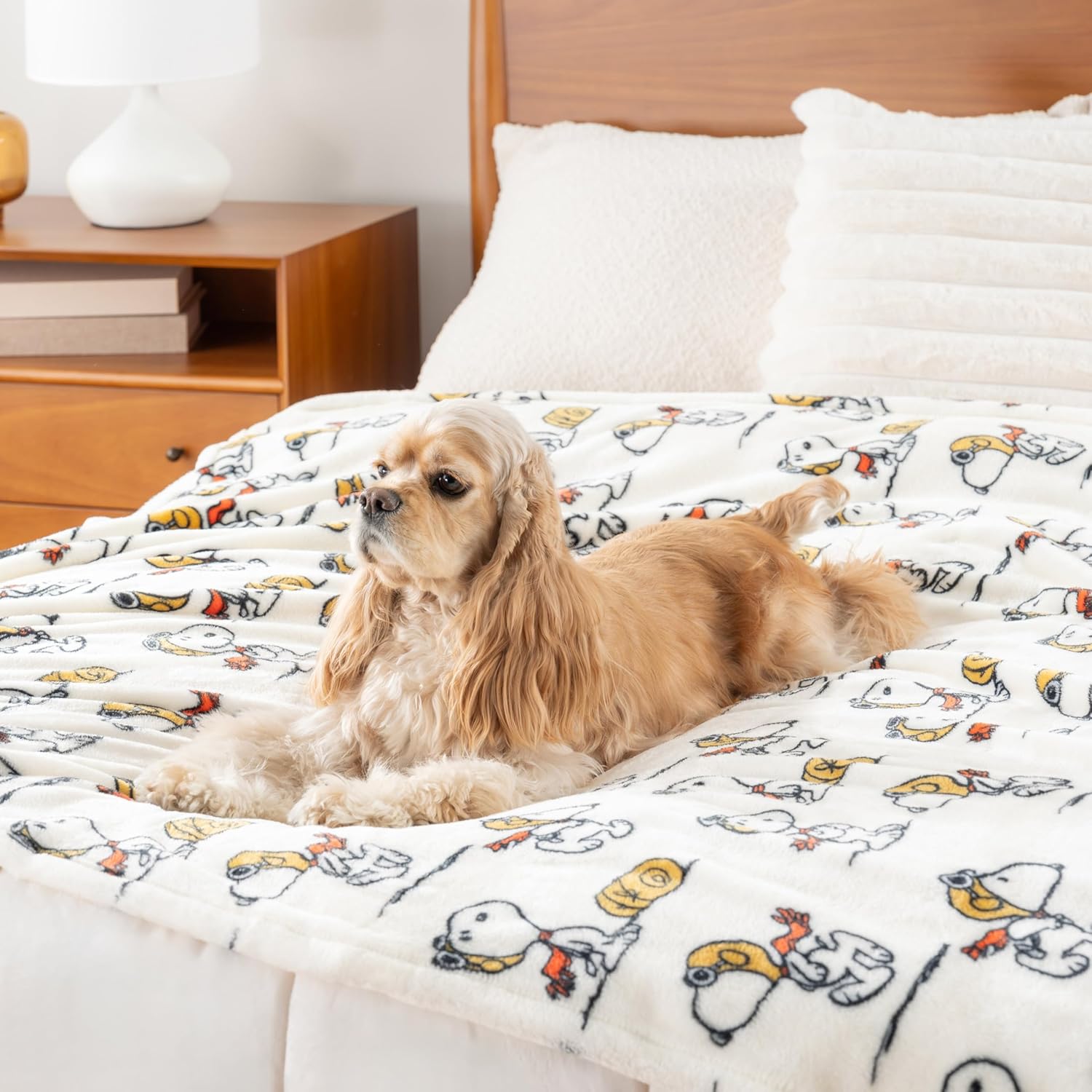 Thumbnail 5 de Berkshire Blanket Peanuts VelvetLoft Cute Character Snoopy Plush Throw Blanket (55 x 70)