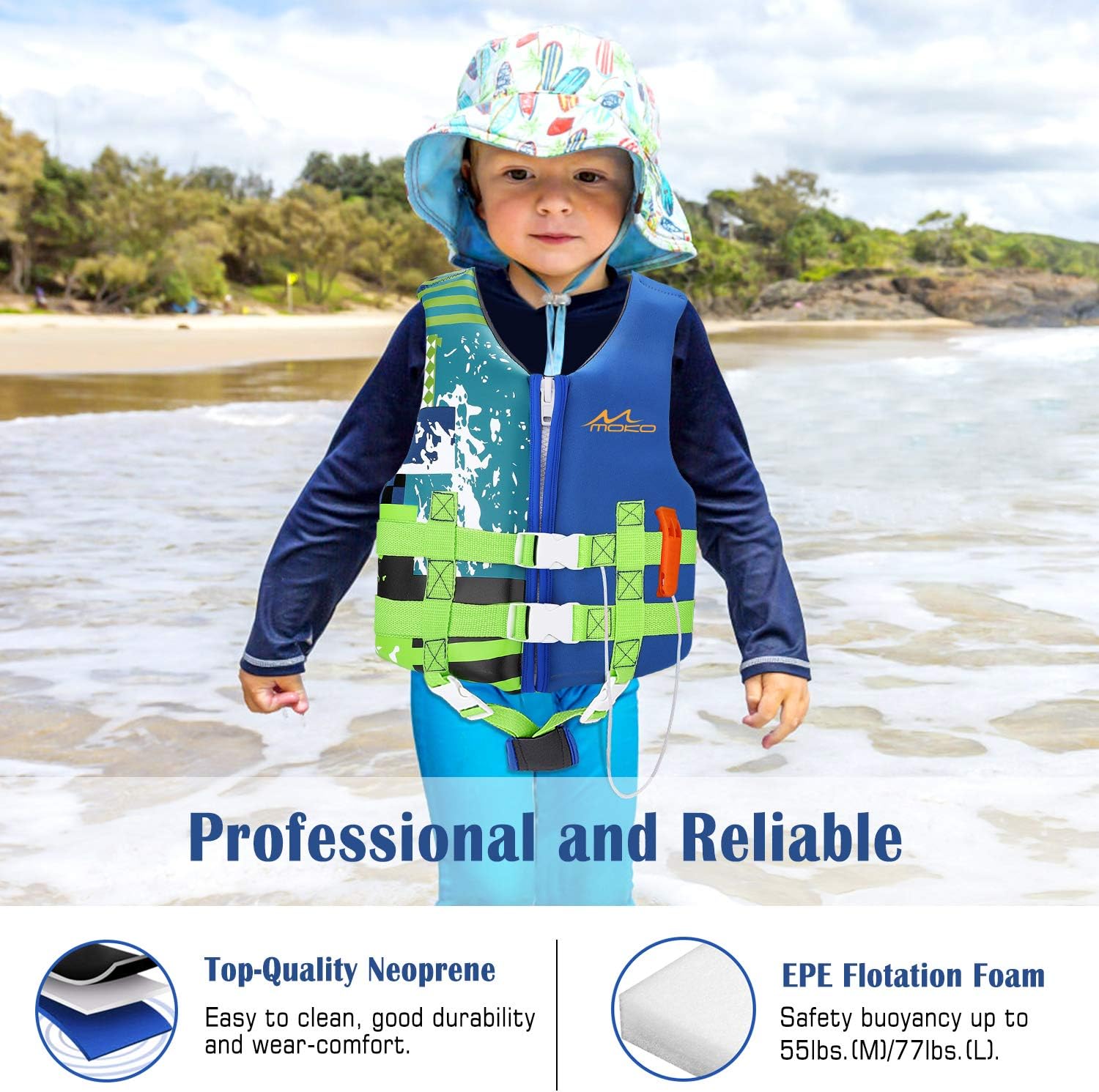 Thumbnail 1 de MoKo Swimming Vest for Kids: Safe Buoyancy for 46–77 lb Little Swimmers